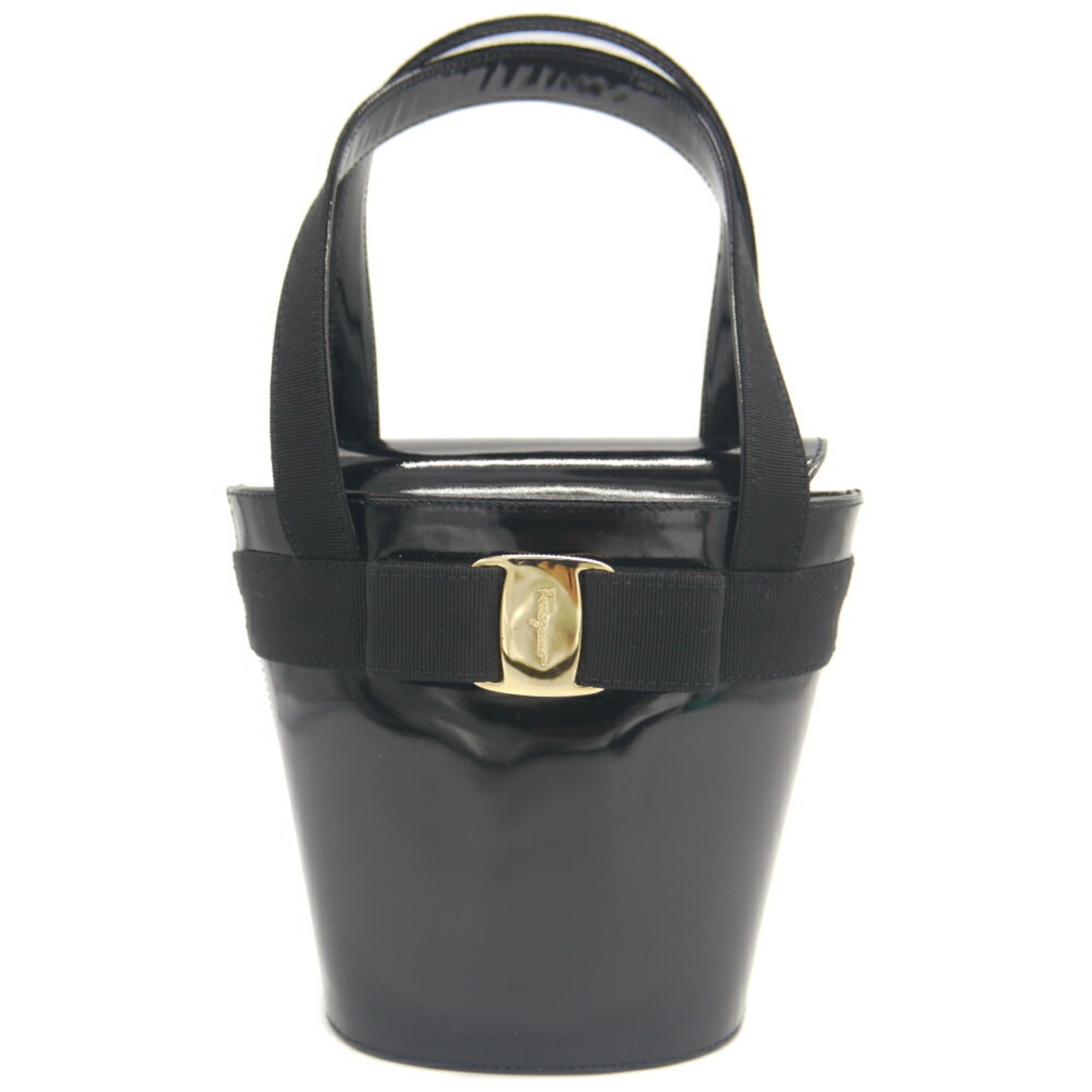 Salvatore Ferragamo Black Leather Handbag (Pre-Owned)