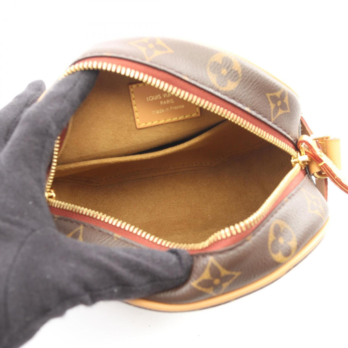 Louis Vuitton Brown Coated Canvas Leather Handbag Shoulder Bag (Pre-Owned)