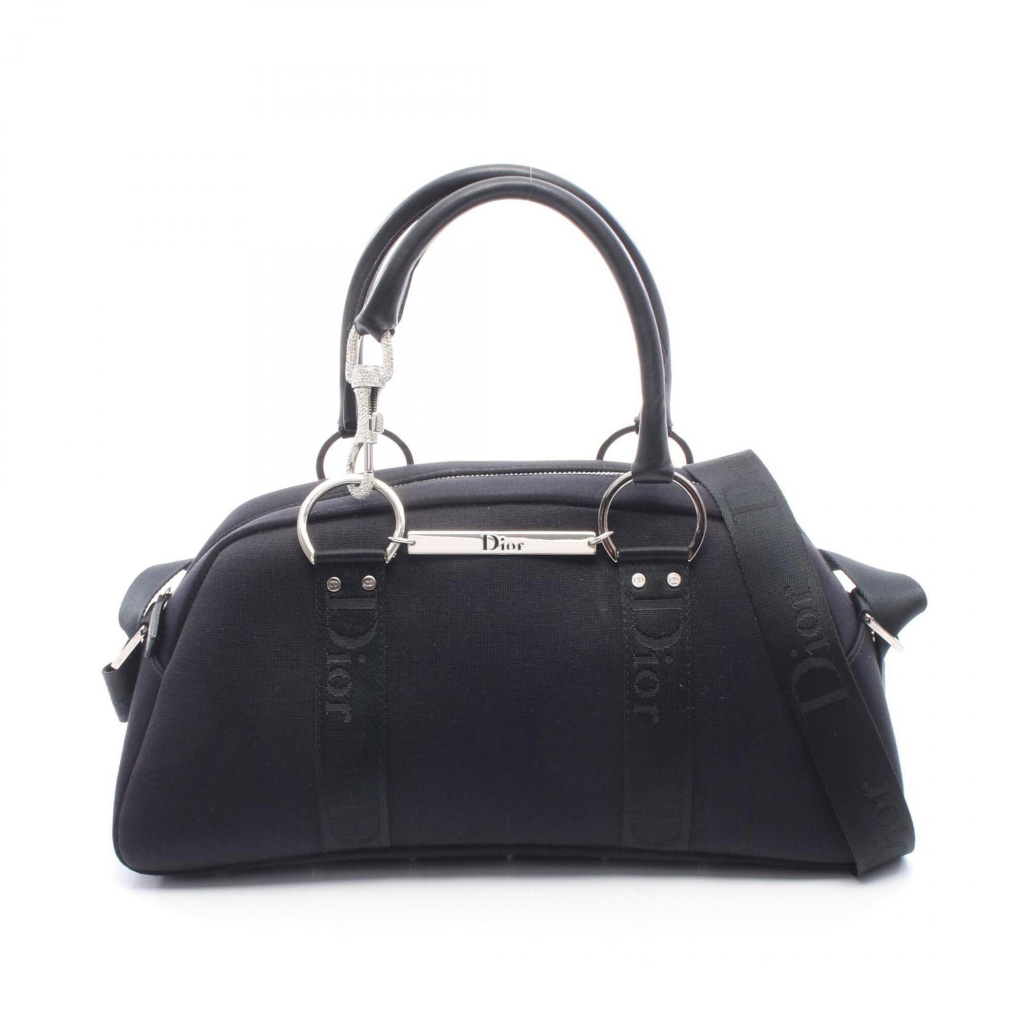 Christian Dior Black Canvas Leather Handbag (Pre-Owned)