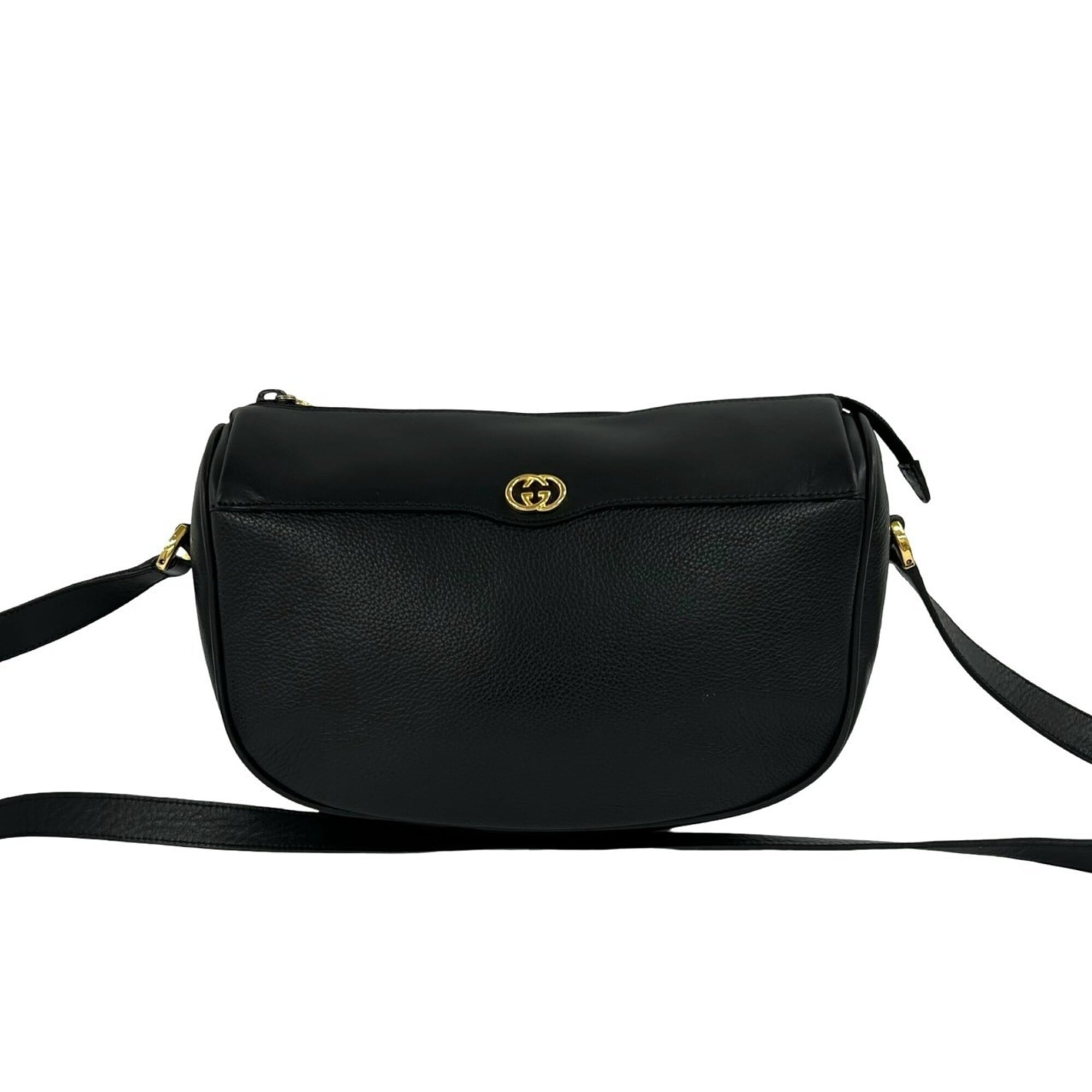 Gucci Black Leather Pochette Shoulder Bag (Pre-Owned)