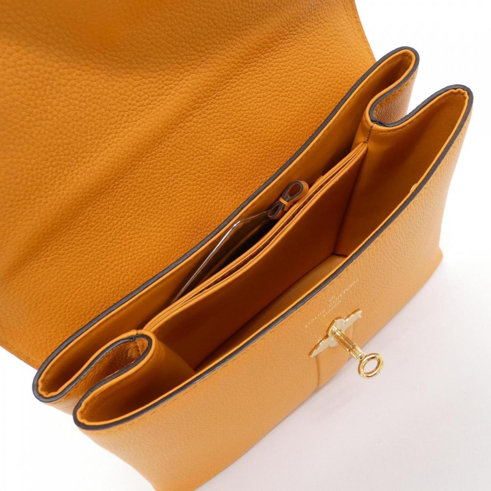 Louis Vuitton Orange Leather Handbag (Pre-Owned)