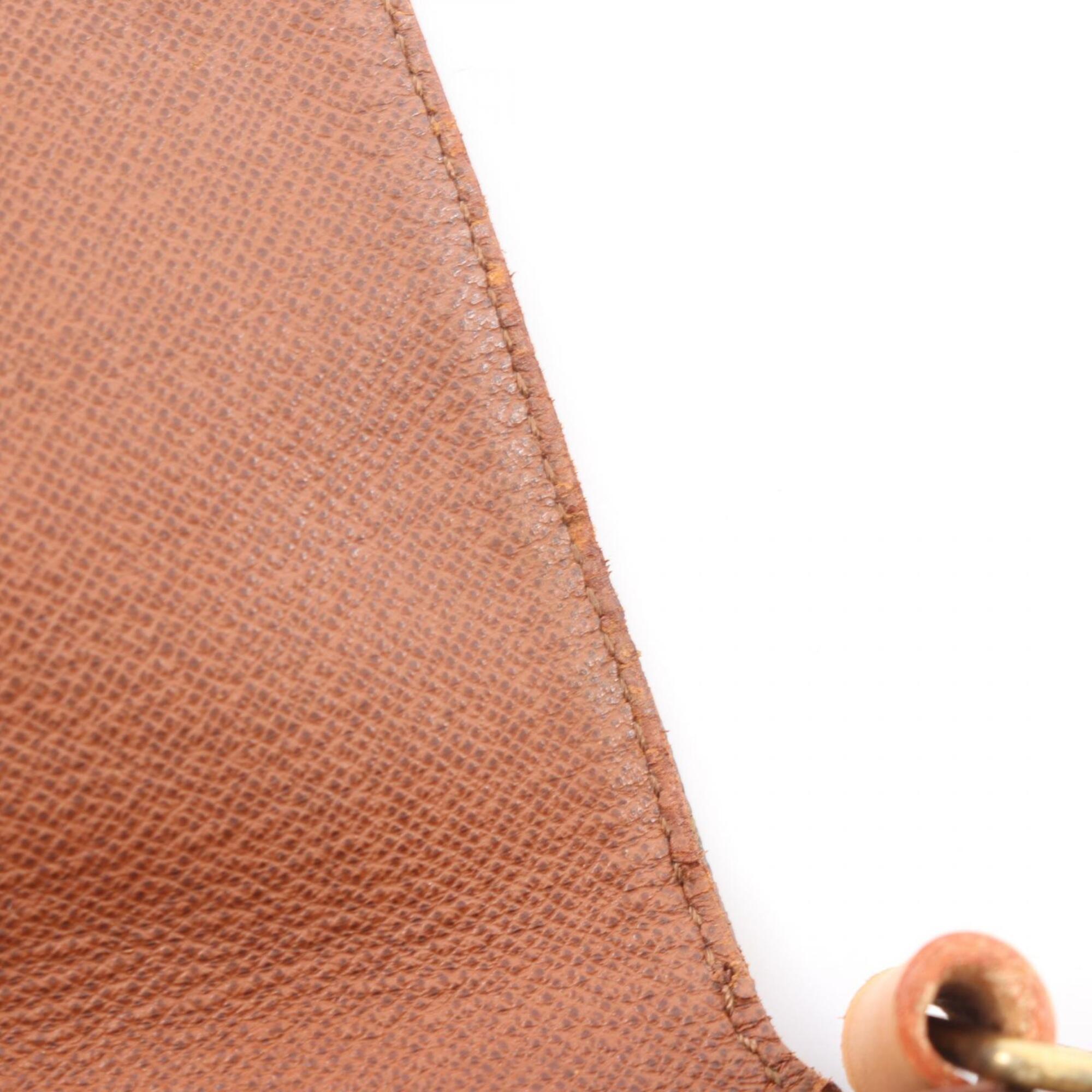 Louis Vuitton Brown Monogram Leather Handbag Shoulder Bag (Pre-Owned)