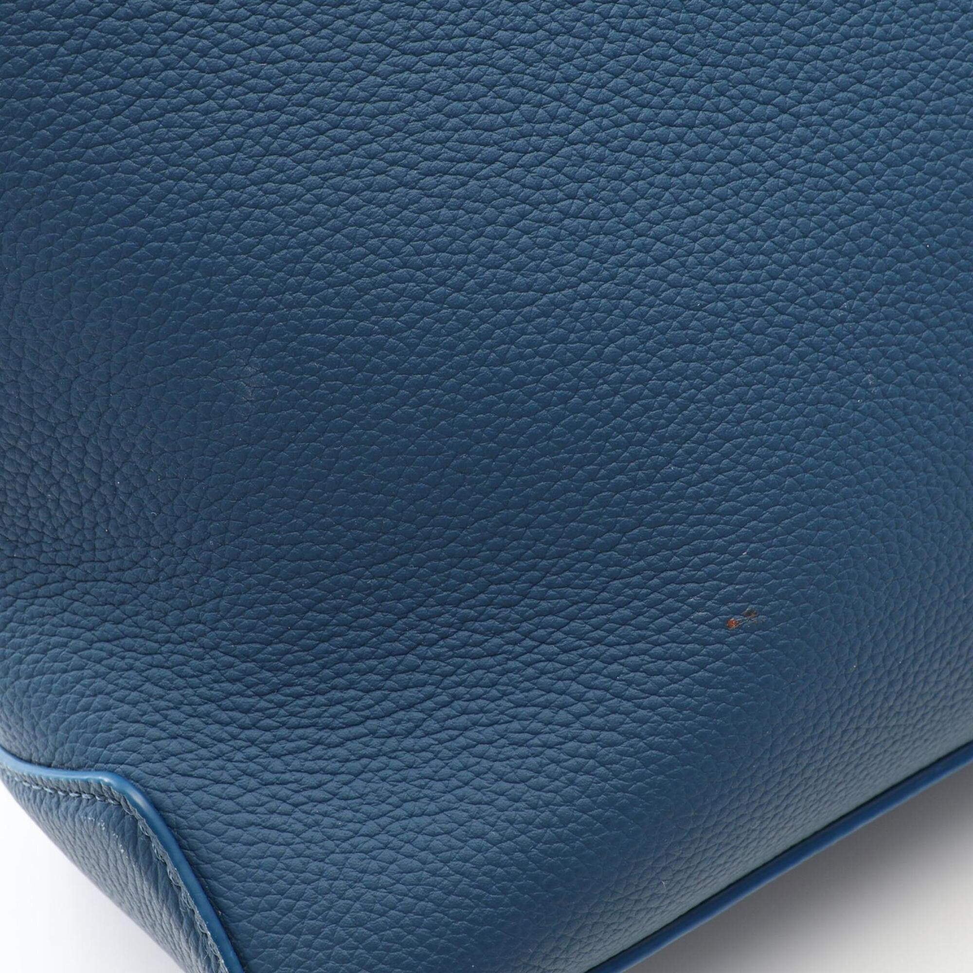 Louis Vuitton Blue Leather Handbag Tote Bag (Pre-Owned)