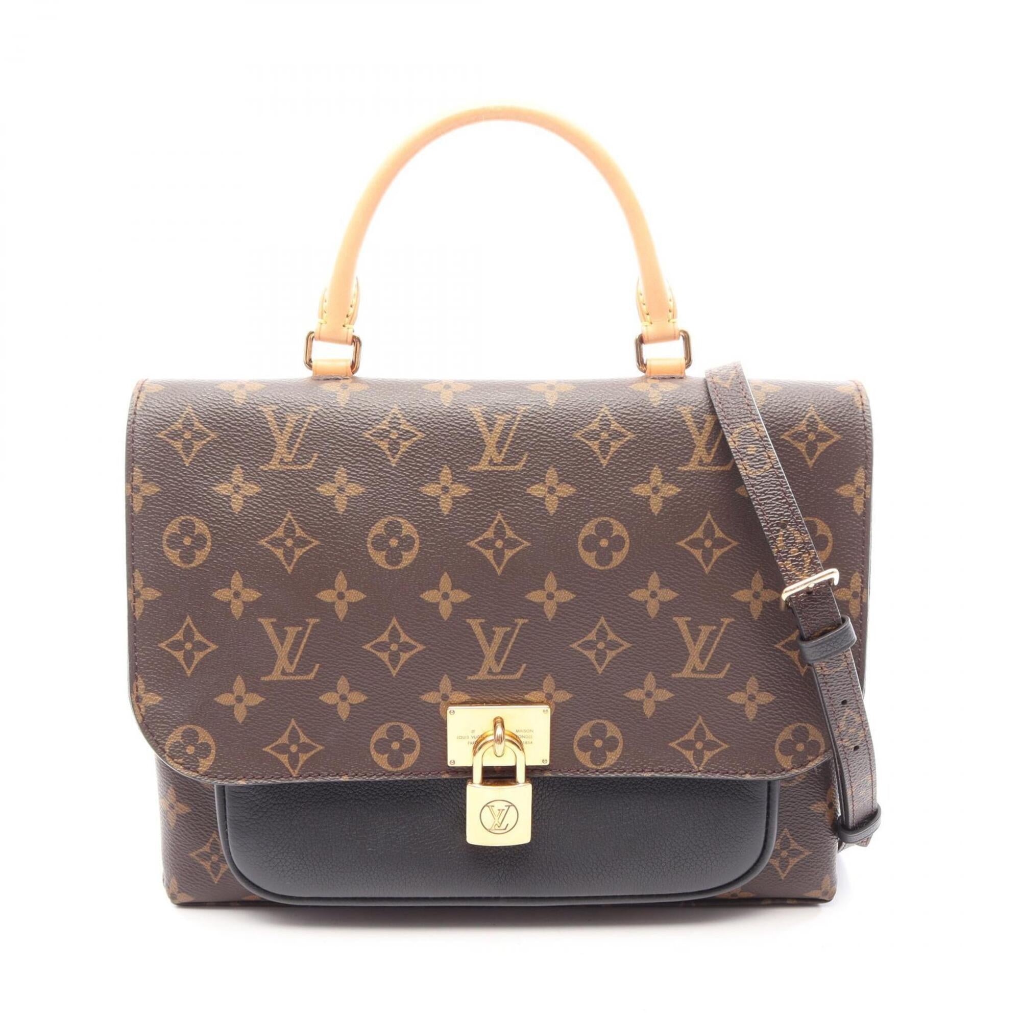 Louis Vuitton Black Brown Noir Pvc Coated Canvas Leather Handbag (Pre-Owned)