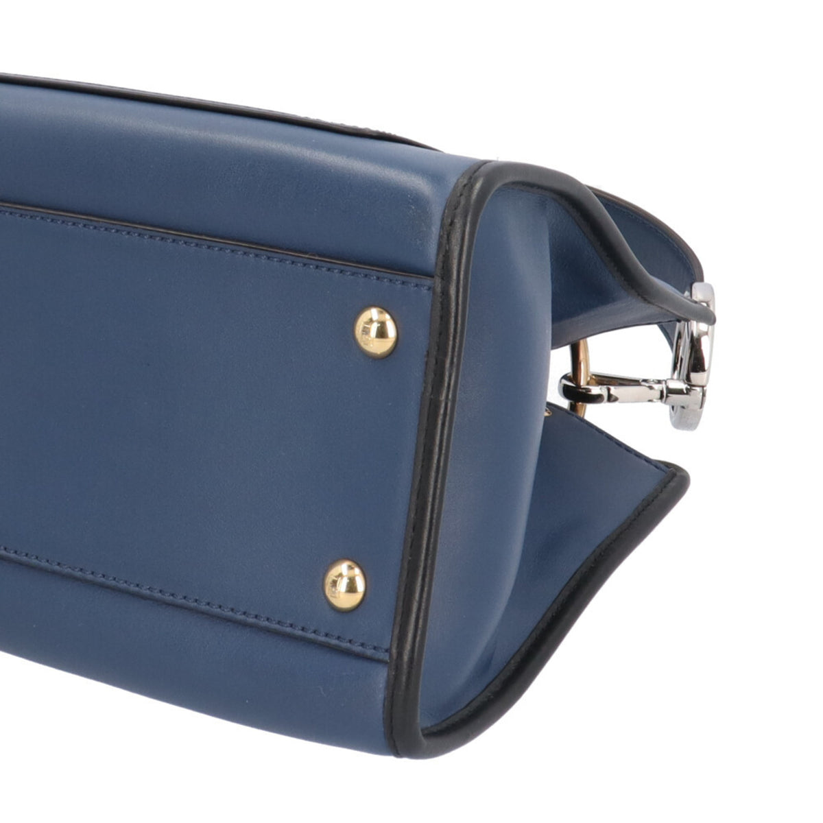 Fendi Navy Leather Shoulder Bag (Pre-Owned)