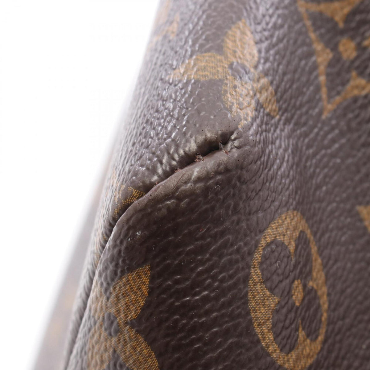 Louis Vuitton Brown Coated Canvas Leather Handbag Tote Bag (Pre-Owned)