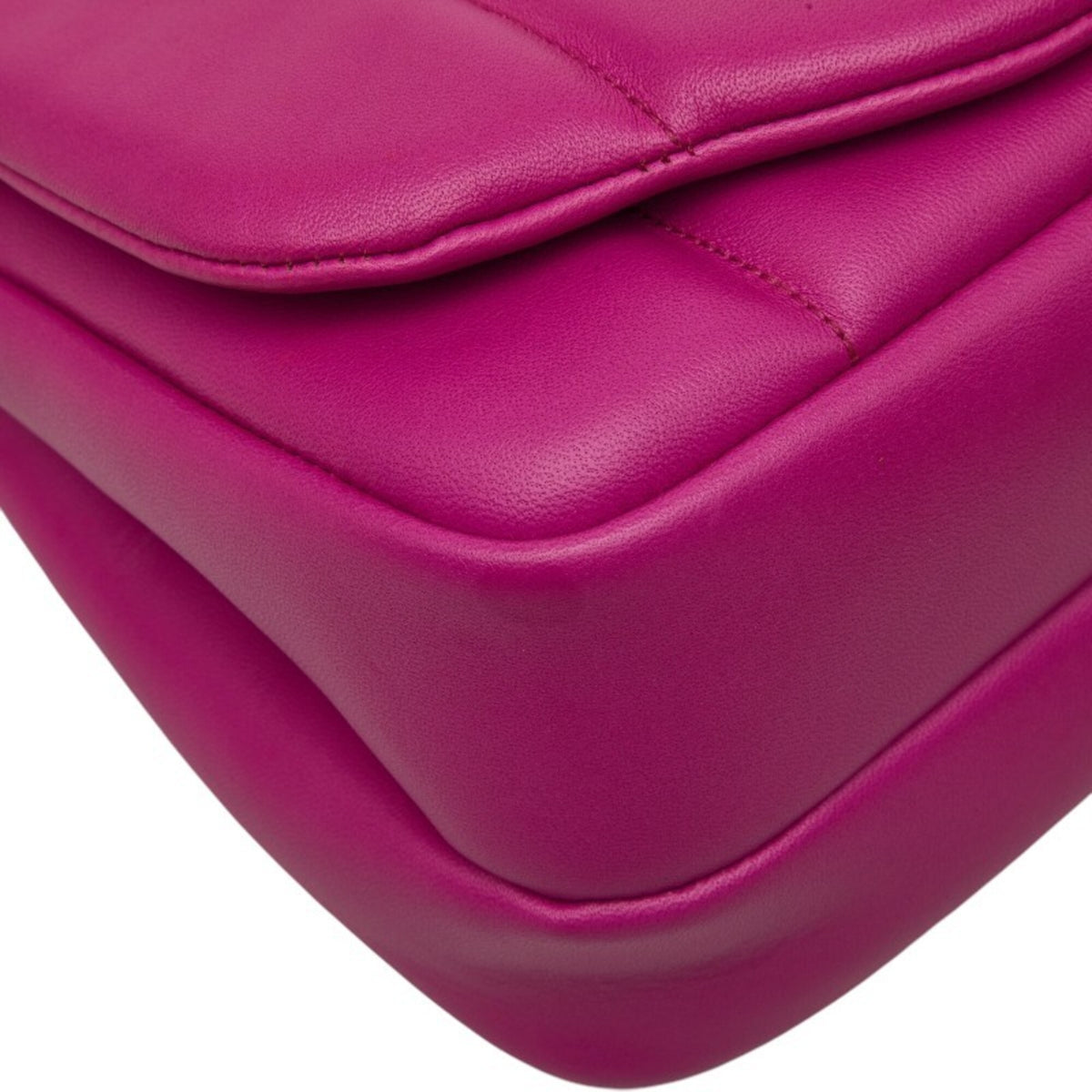 Bvlgari Pink Leather Handbag Shoulder Bag (Pre-Owned)