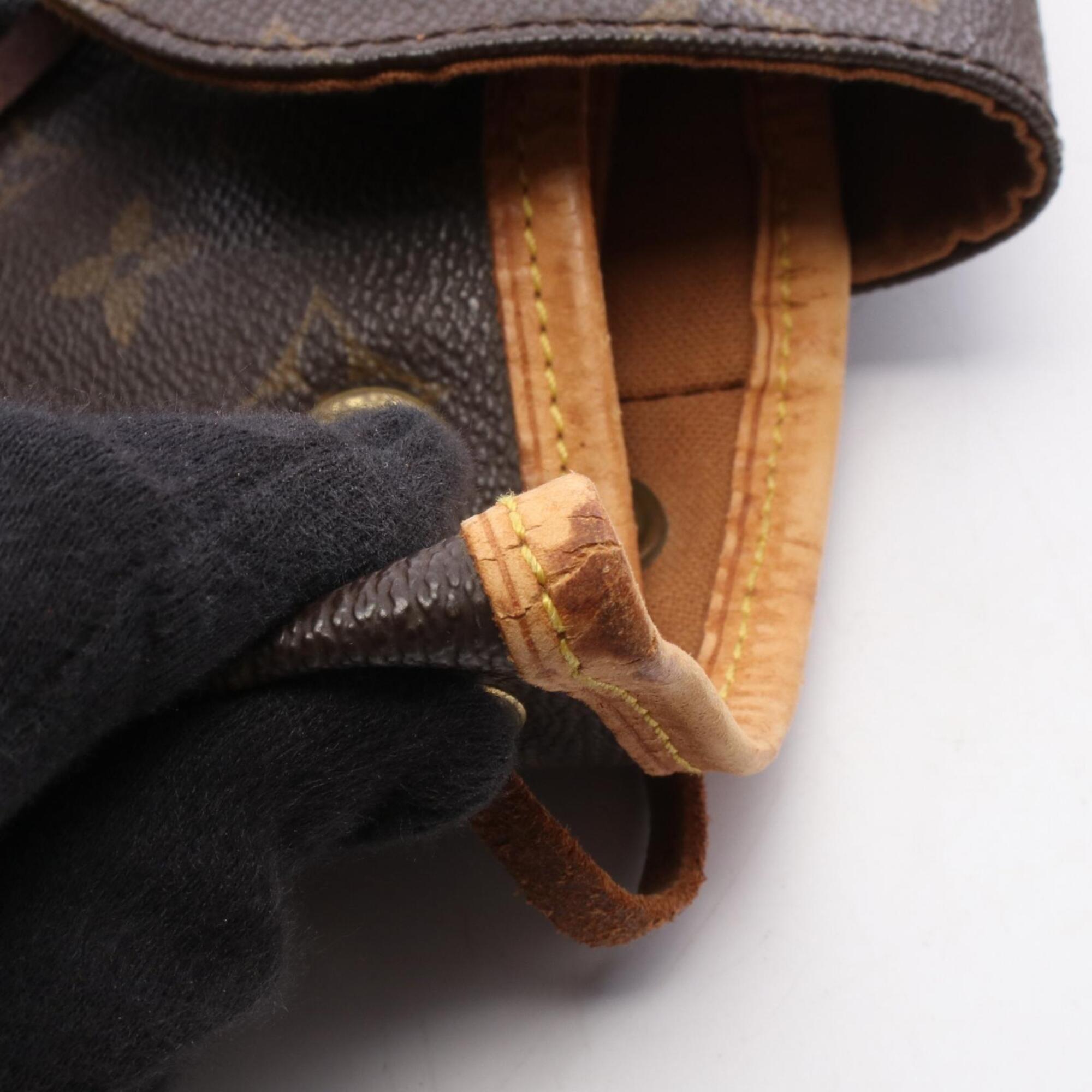 Louis Vuitton Brown Coated Canvas Leather Backpack Handbag (Pre-Owned)