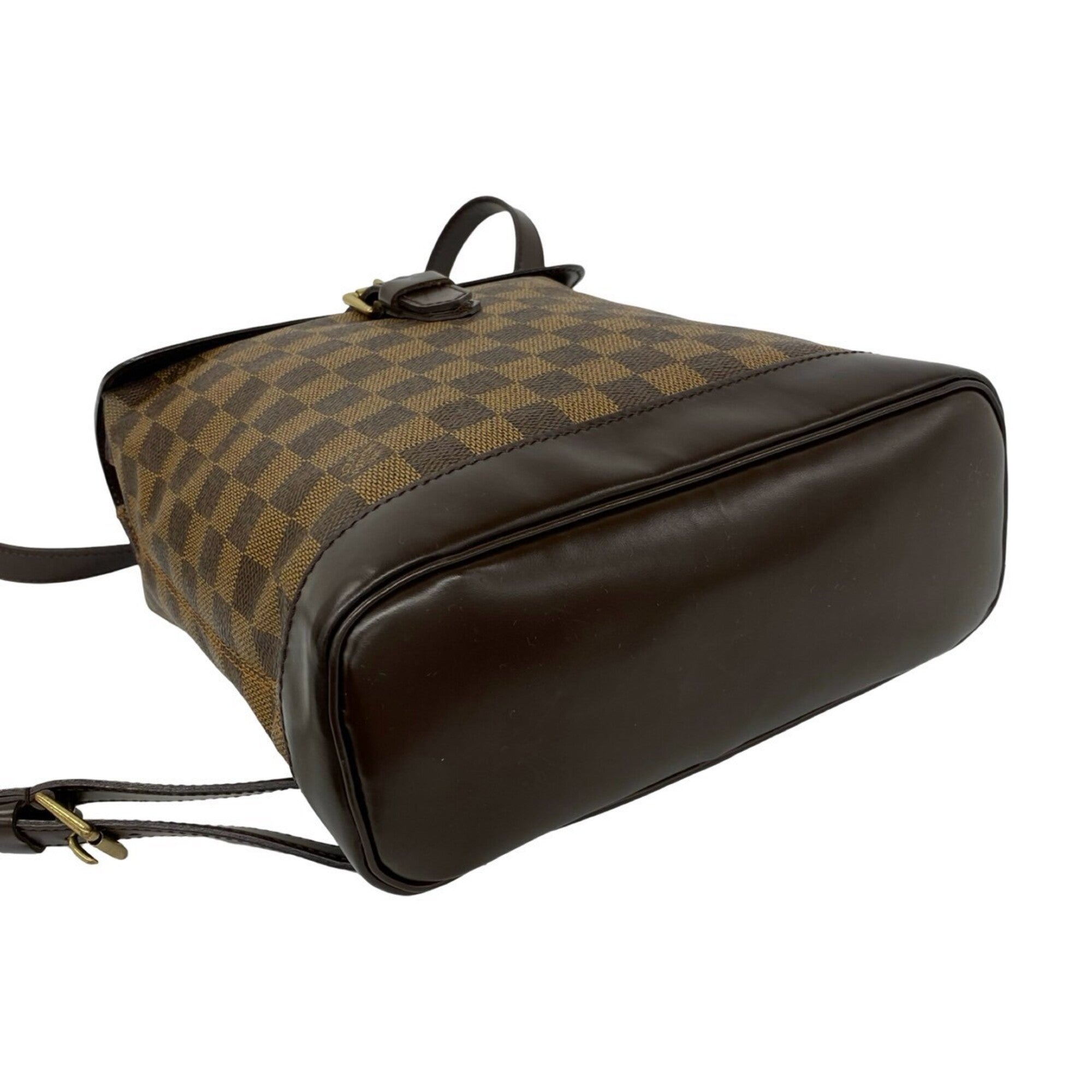 Louis Vuitton Brown Leather Pvc Backpack (Pre-Owned)
