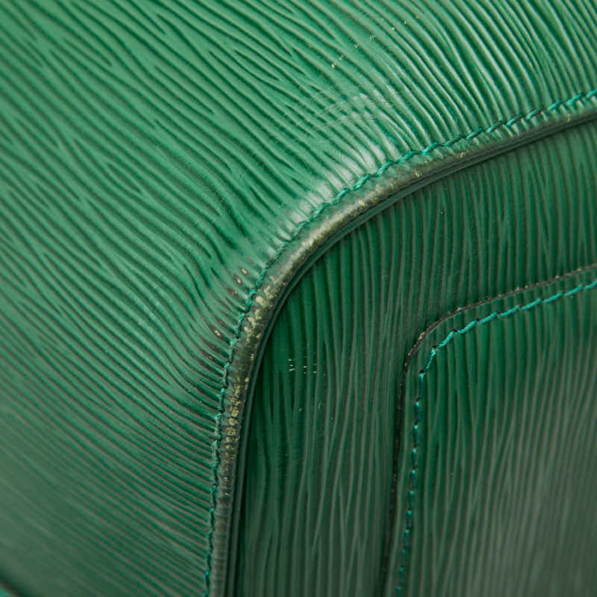 Louis Vuitton Borneo Green Leather Boston Bag (Pre-Owned)