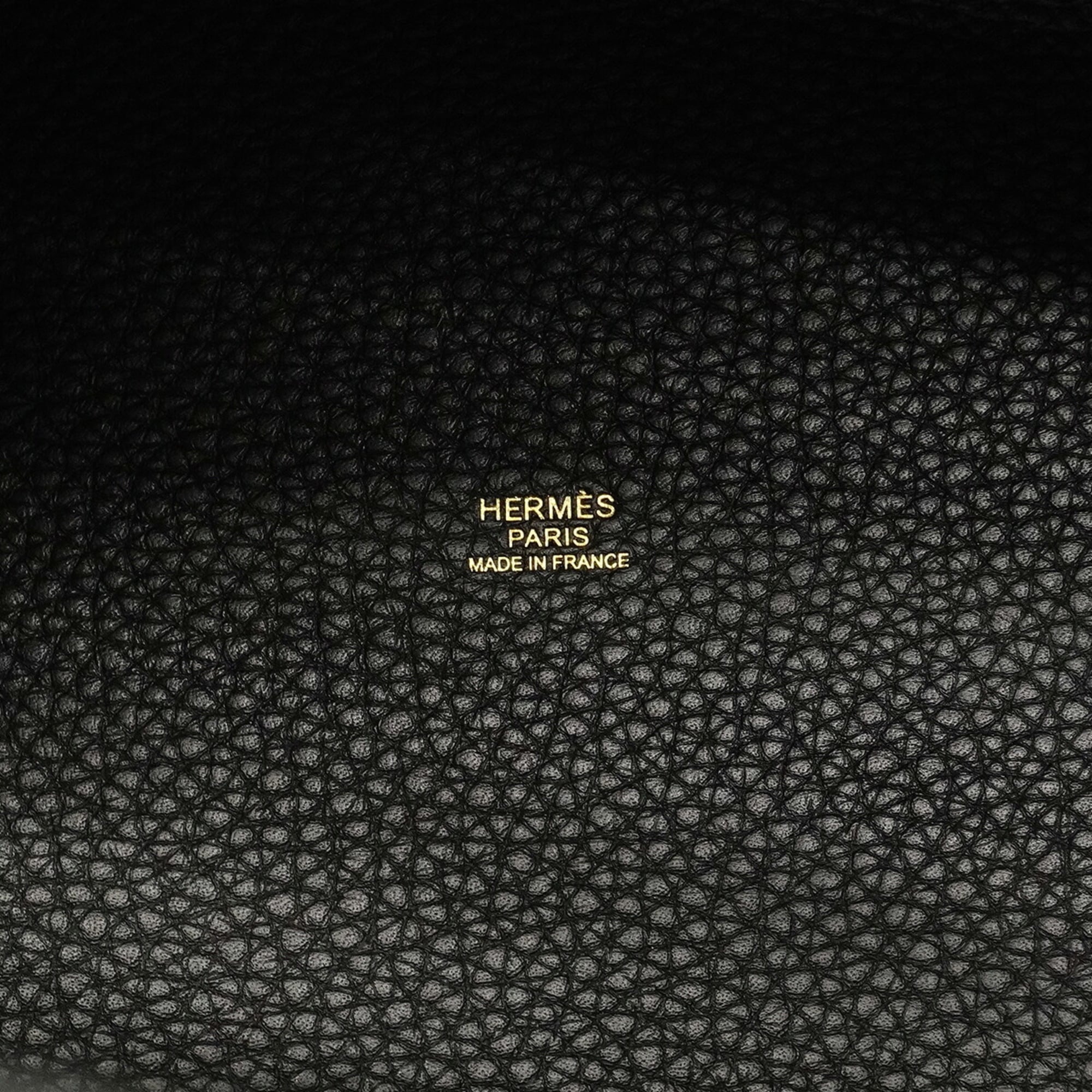 Hermes Black Taurillon Clemence Leather Handbag (Pre-Owned)