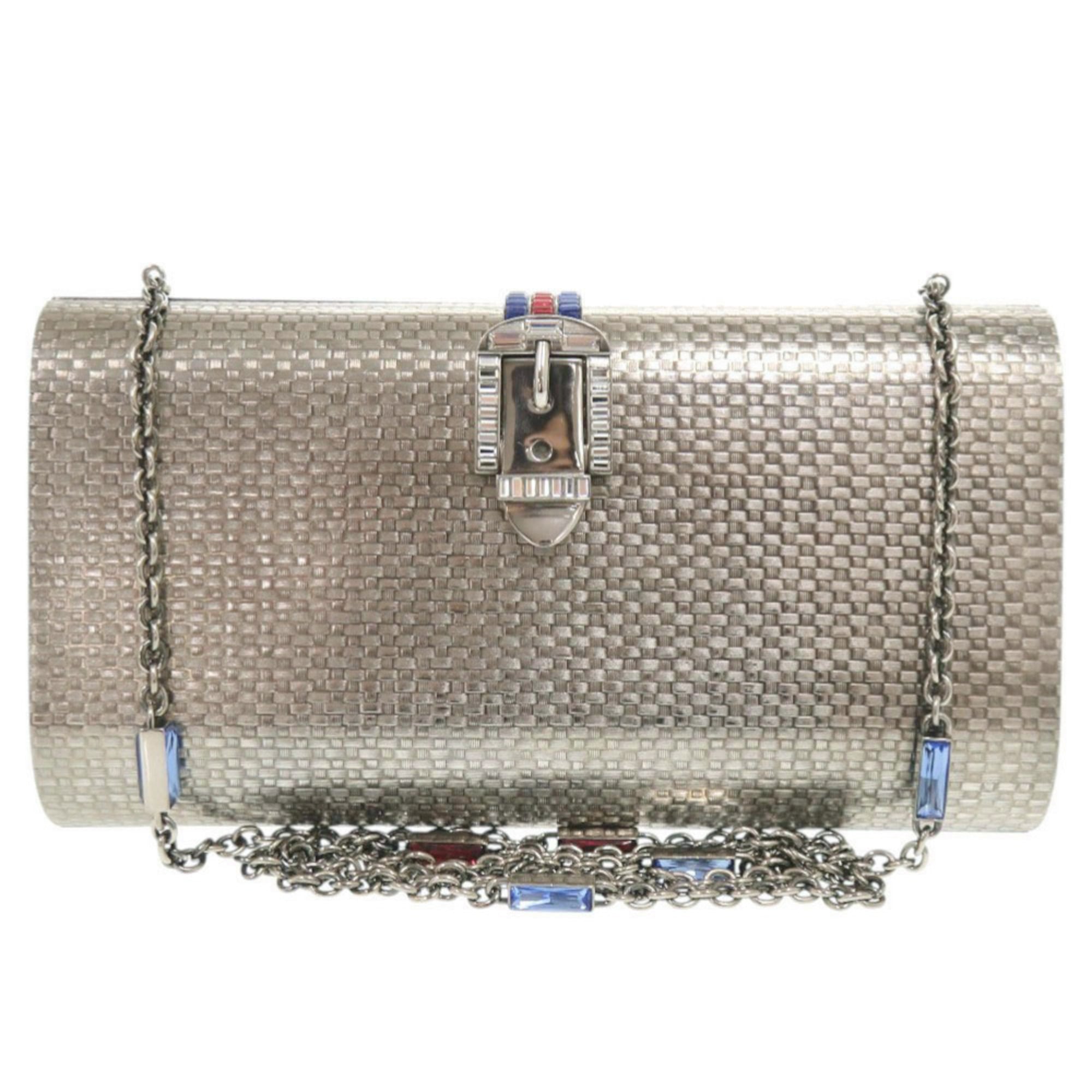 Gucci Silver Metal Shoulder Bag (Pre-Owned)