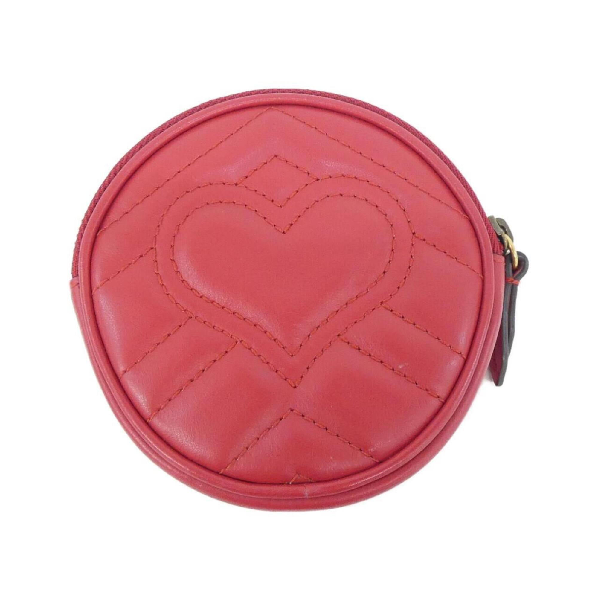Gucci Red Color Leather Coin Purse/Coin Case (Pre-Owned)