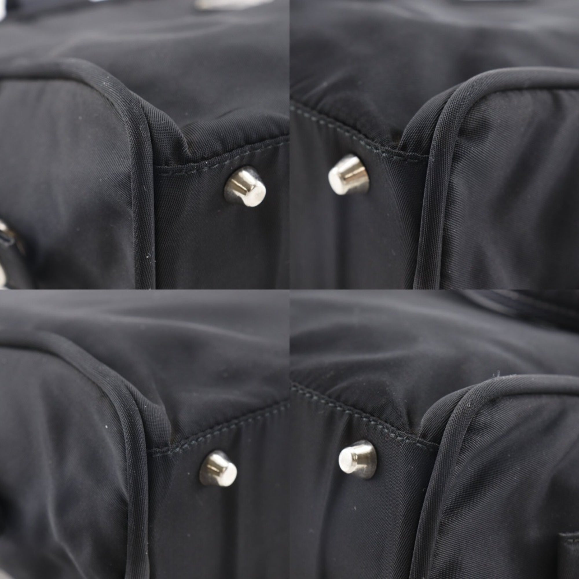 Prada Black Nylon Boston Bag Handbag (Pre-Owned)