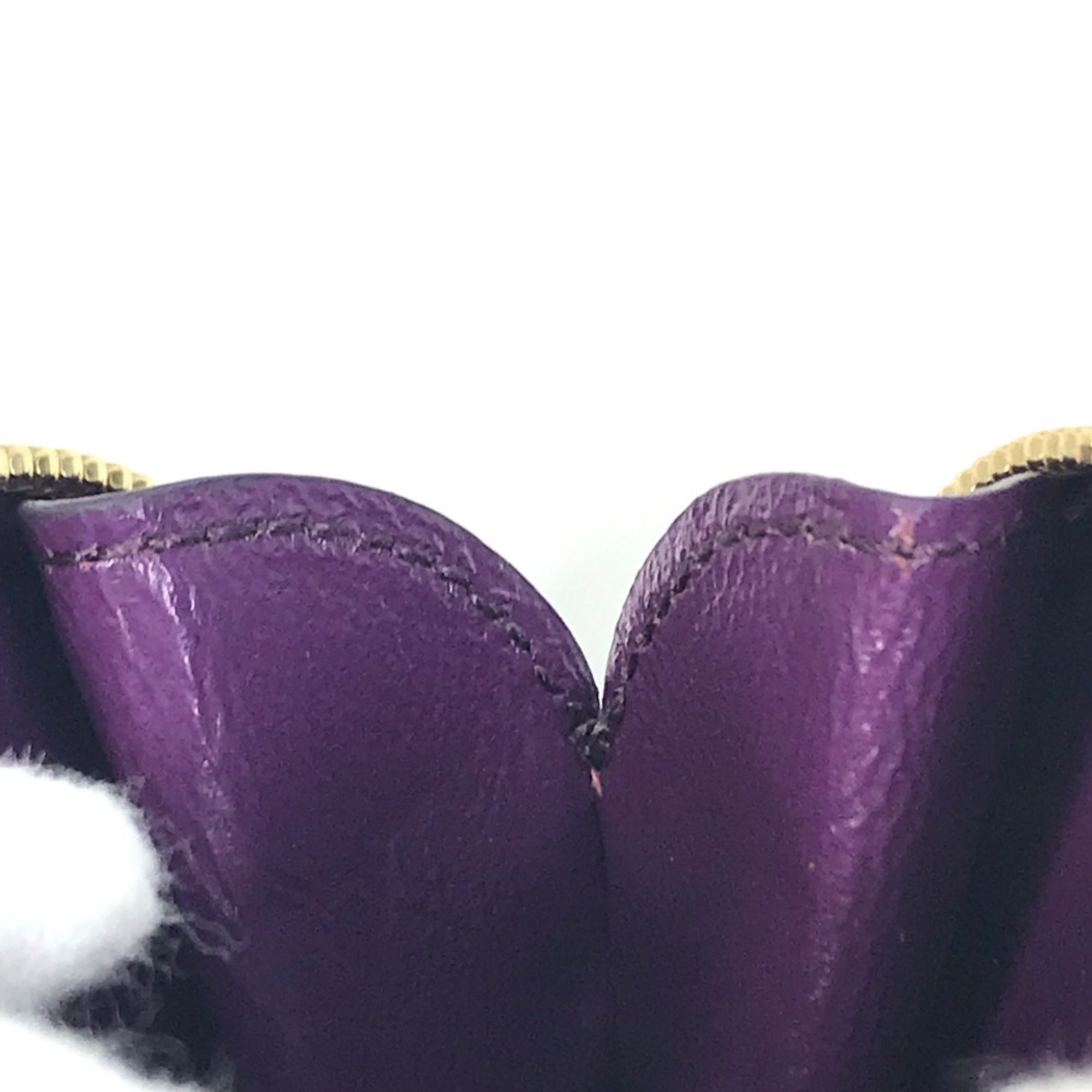 Salvatore Ferragamo Purple Leather Coin Purse/Coin Case (Pre-Owned)