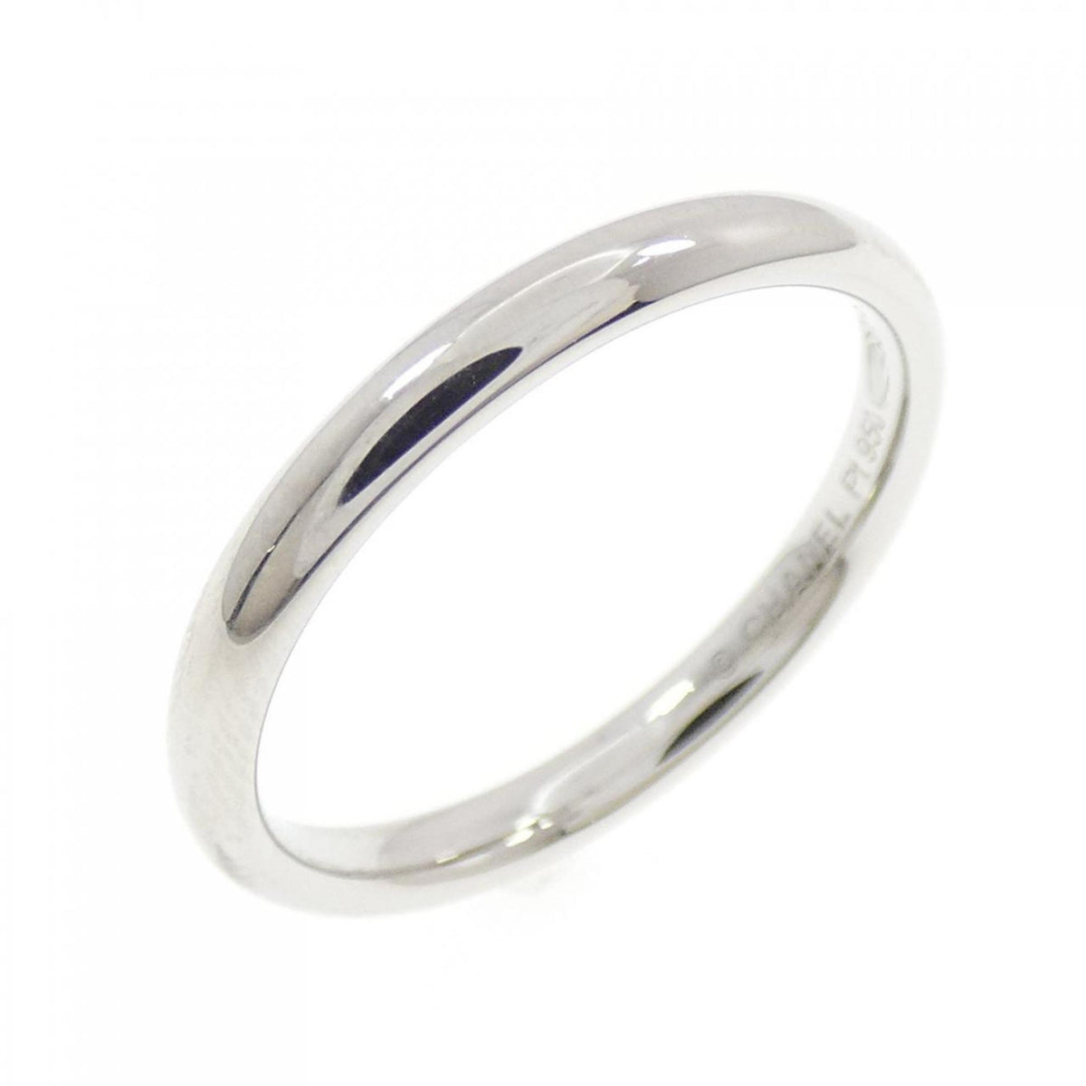 Chanel Platinum 950 Band Ring (Pre-Owned)