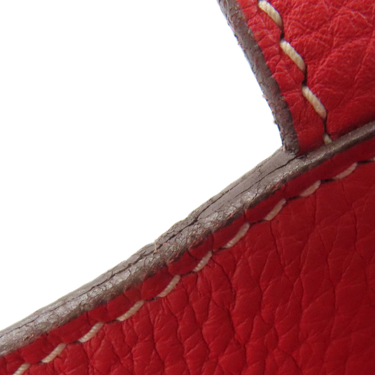 Hermes Etoupe Gray Red Color Tote Bag (Pre-Owned)