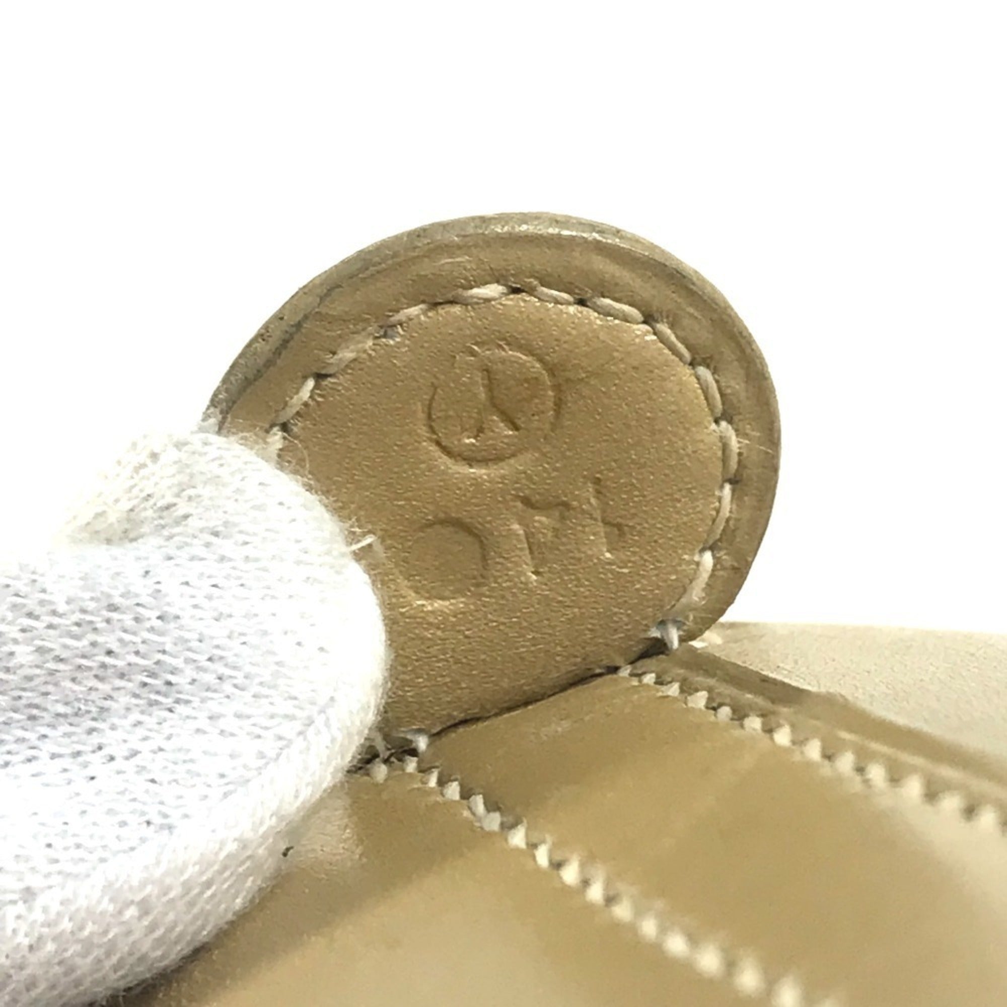 Hermes Beige Leather Handbag Tote Bag (Pre-Owned)