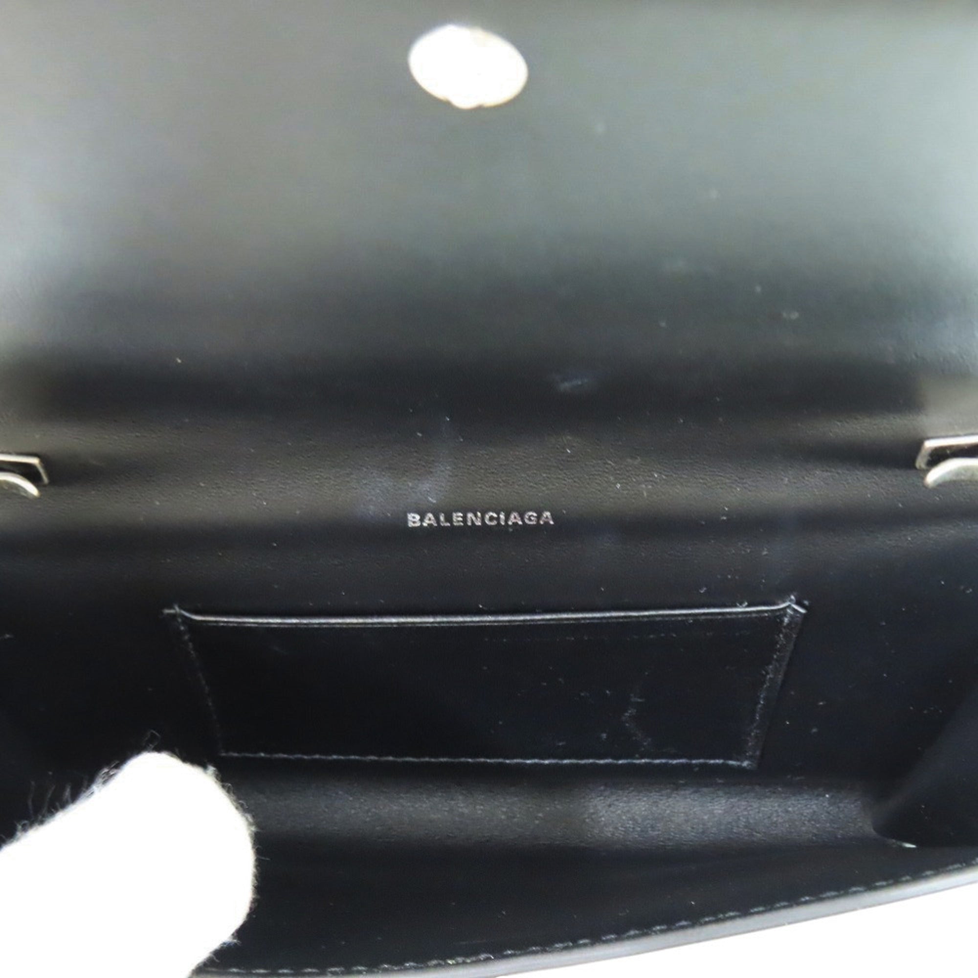 Balenciaga Beige Black Leather Shoulder Bag (Pre-Owned)