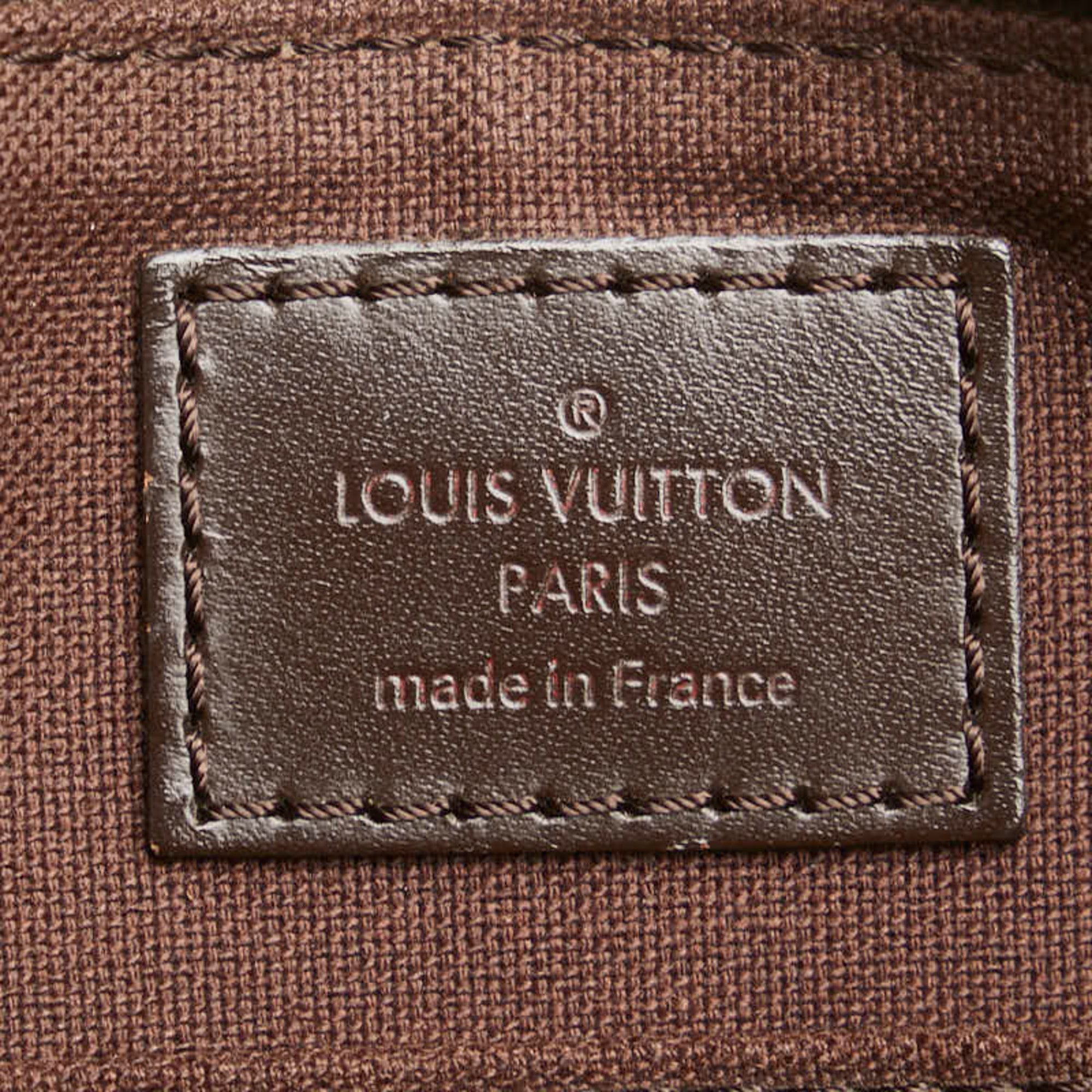 Louis Vuitton Brown Damier Canvas Pvc Leather Pochette Shoulder Bag (Pre-Owned)