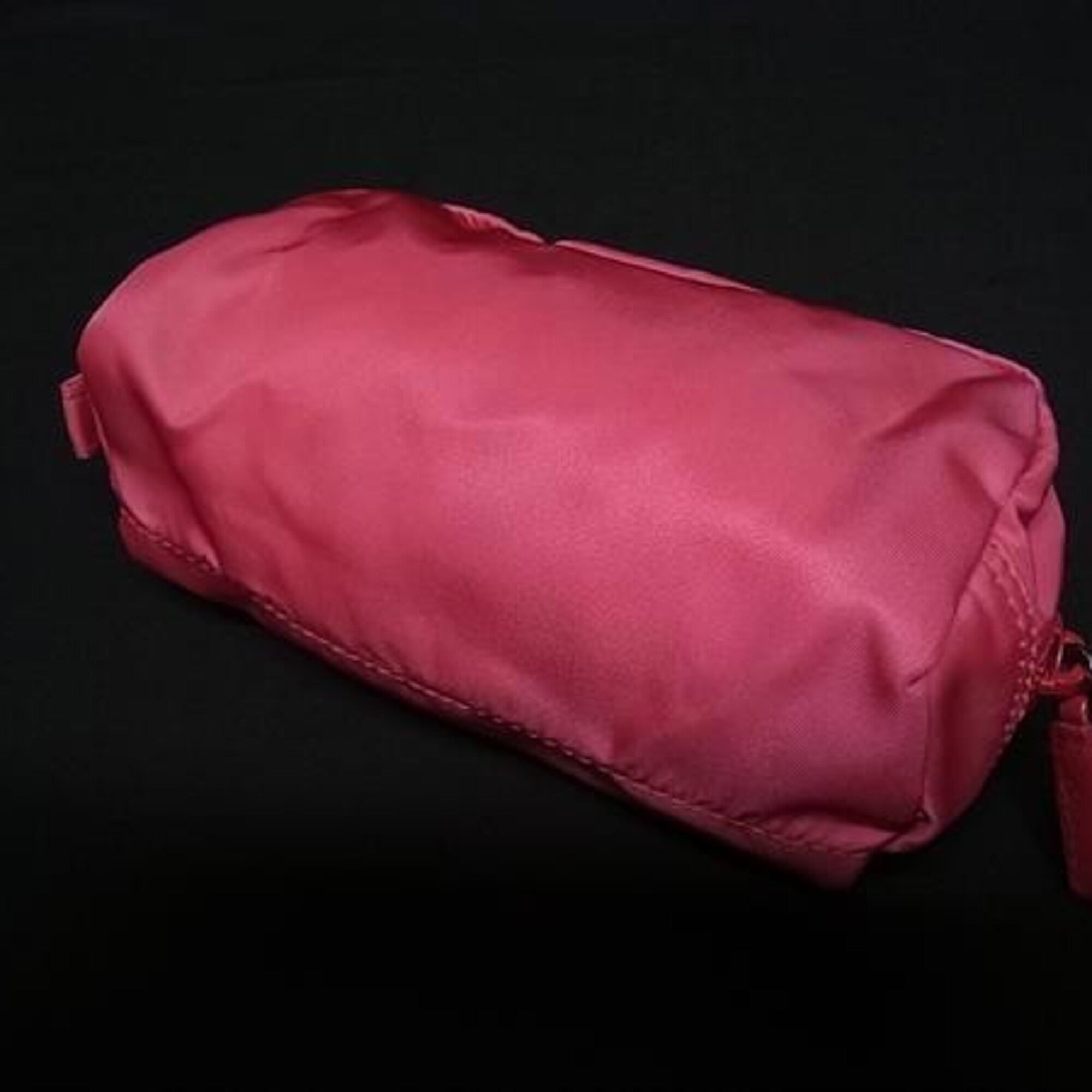 Prada Pink Tessuto Saffiano Triangle Pouch (Pre-Owned)