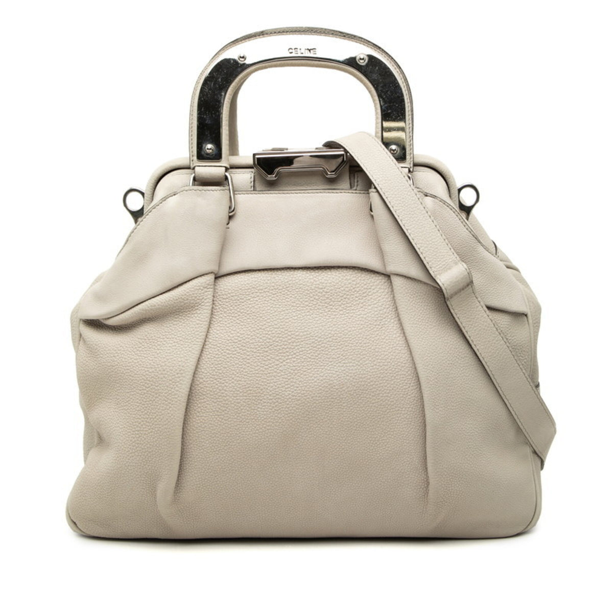 Celine Beige Leather Handbag Shoulder Bag (Pre-Owned)