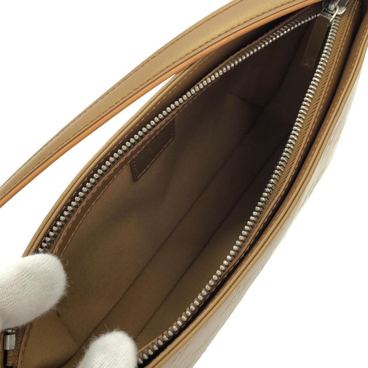 Louis Vuitton Orange Silver Monogram Mat Shoulder Bag (Pre-Owned)