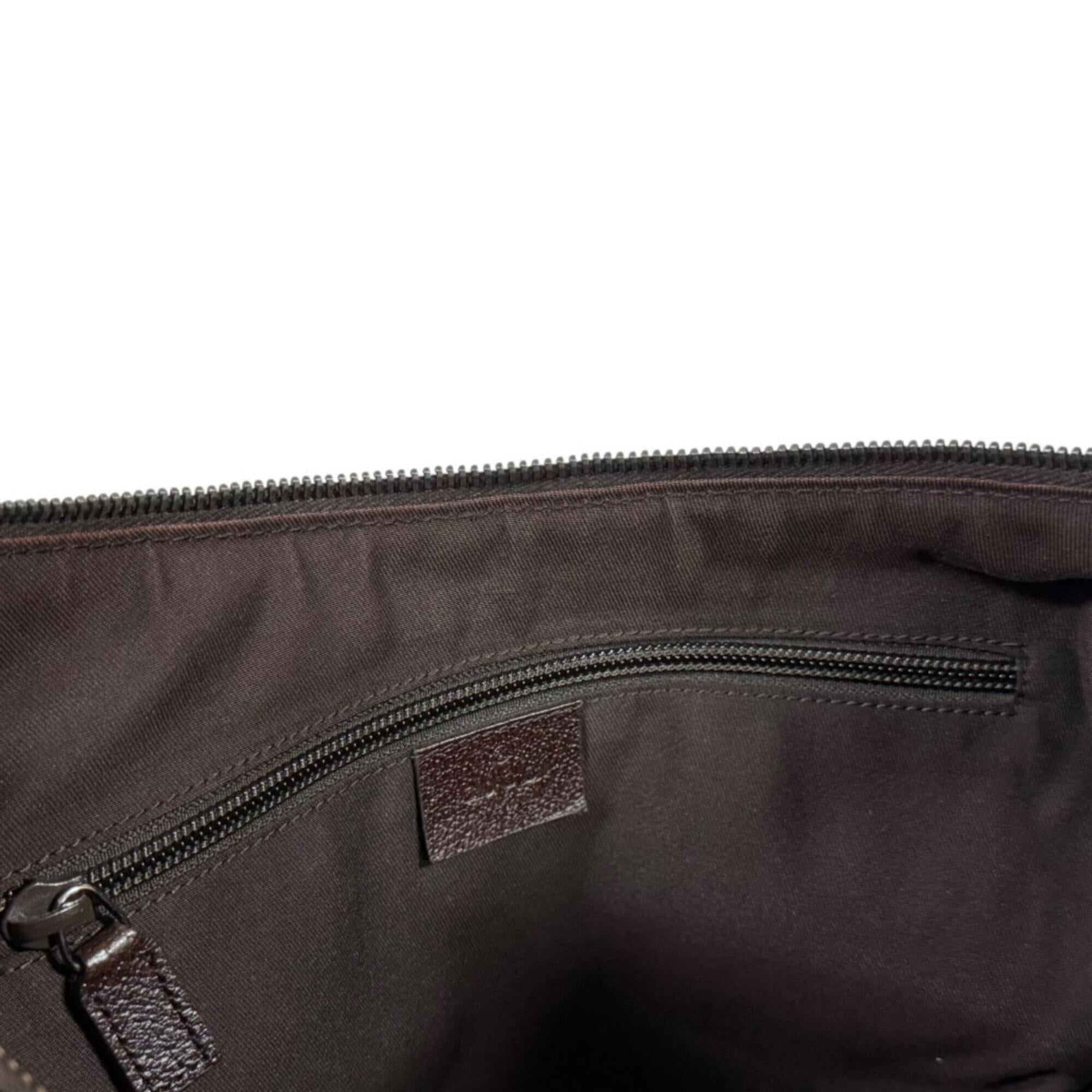 Gucci Sherry Line Beige Brown Gg Canvas Handbag Shoulder Bag (Pre-Owned)