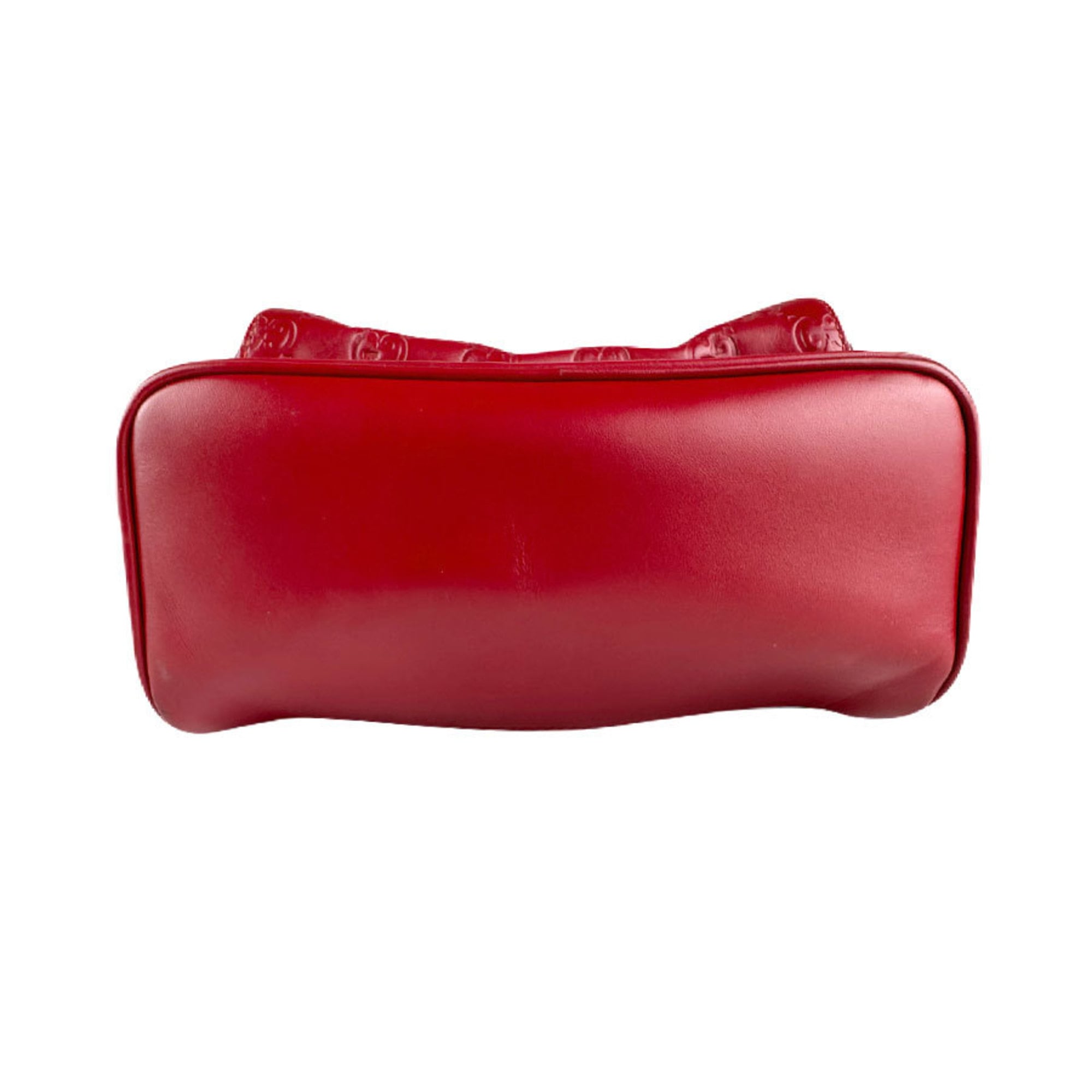 Gucci Red Color Leather Backpack (Pre-Owned)