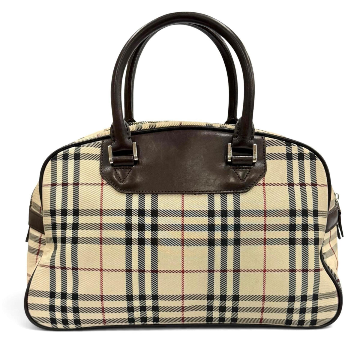 Burberry Beige Brown Leather Handbag (Pre-Owned)