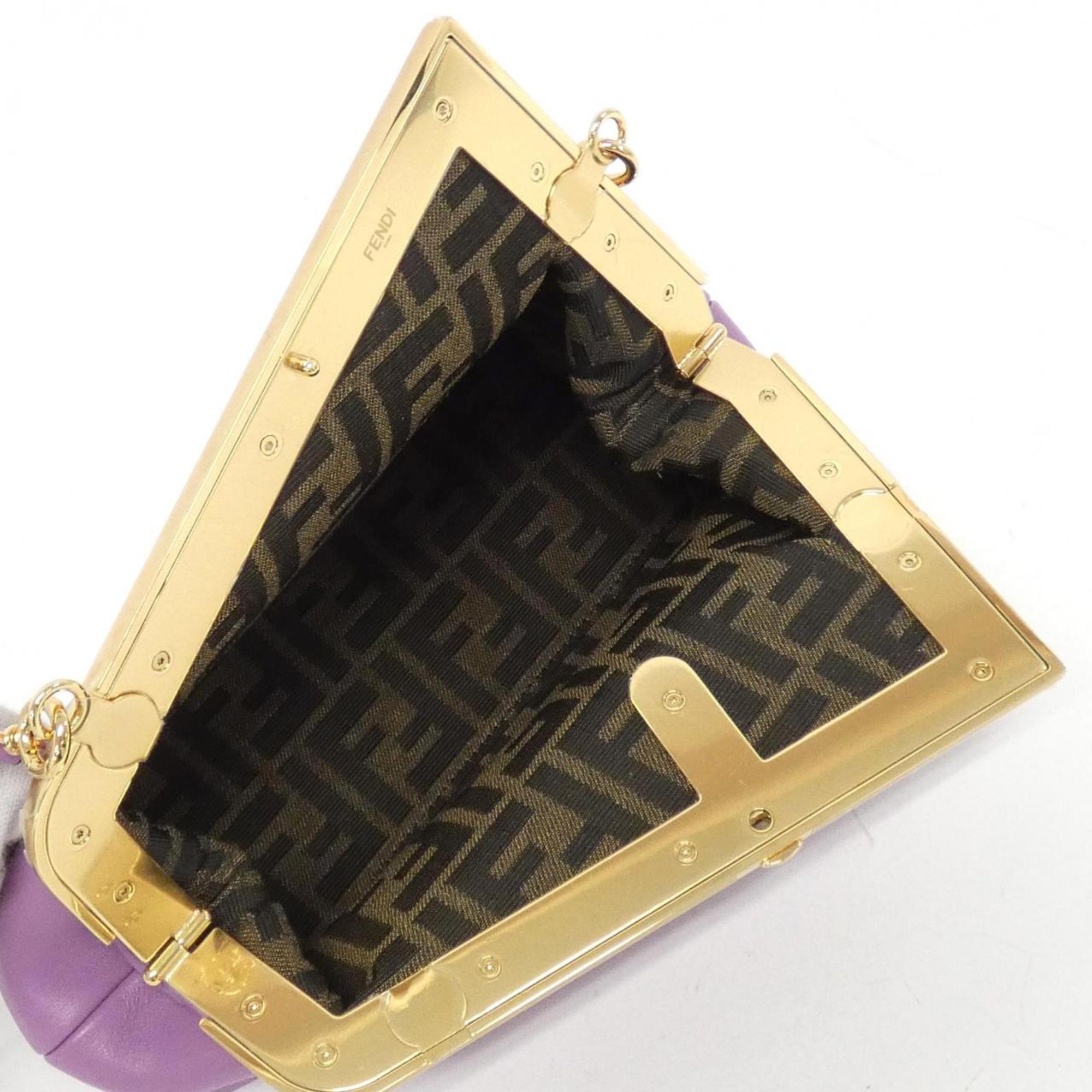 Fendi Purple Leather Handbag (Pre-Owned)