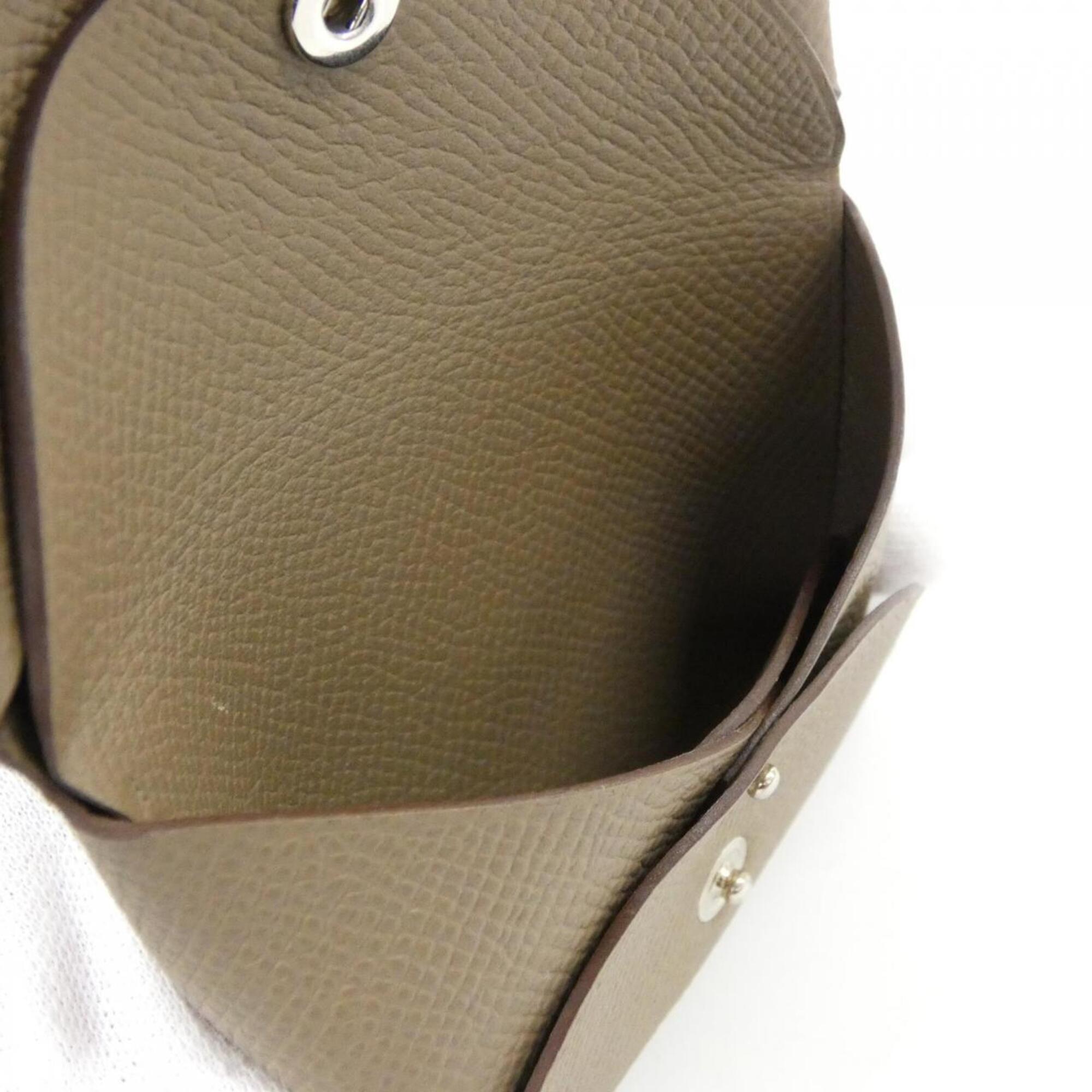 Hermes Etoupe Gray Epsom Leather Coin Purse/Coin Case (Pre-Owned)
