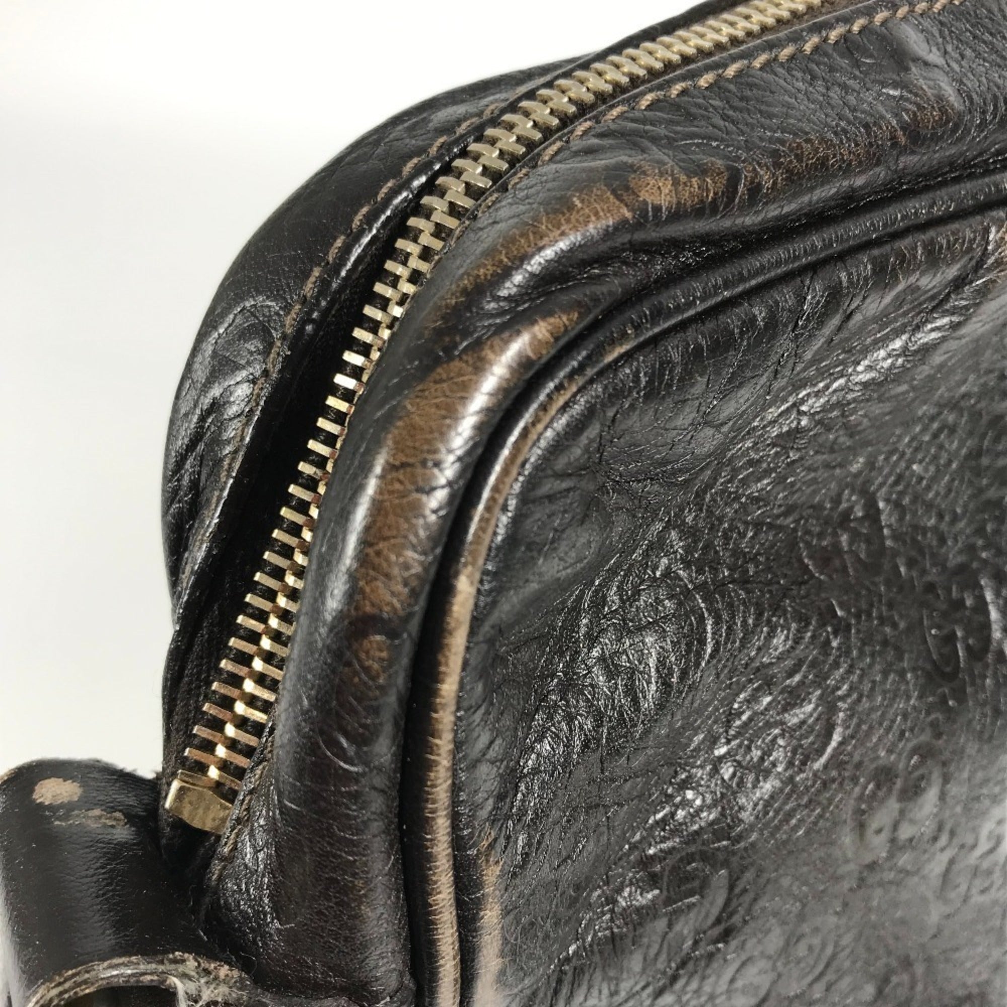 Gucci Brown Leather Pochette Shoulder Bag (Pre-Owned)