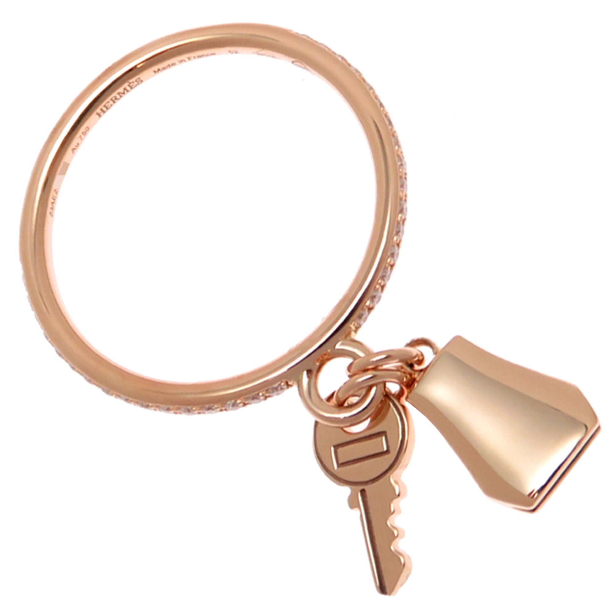 Hermes Pink Gold (18K) Band Ring (Pre-Owned)