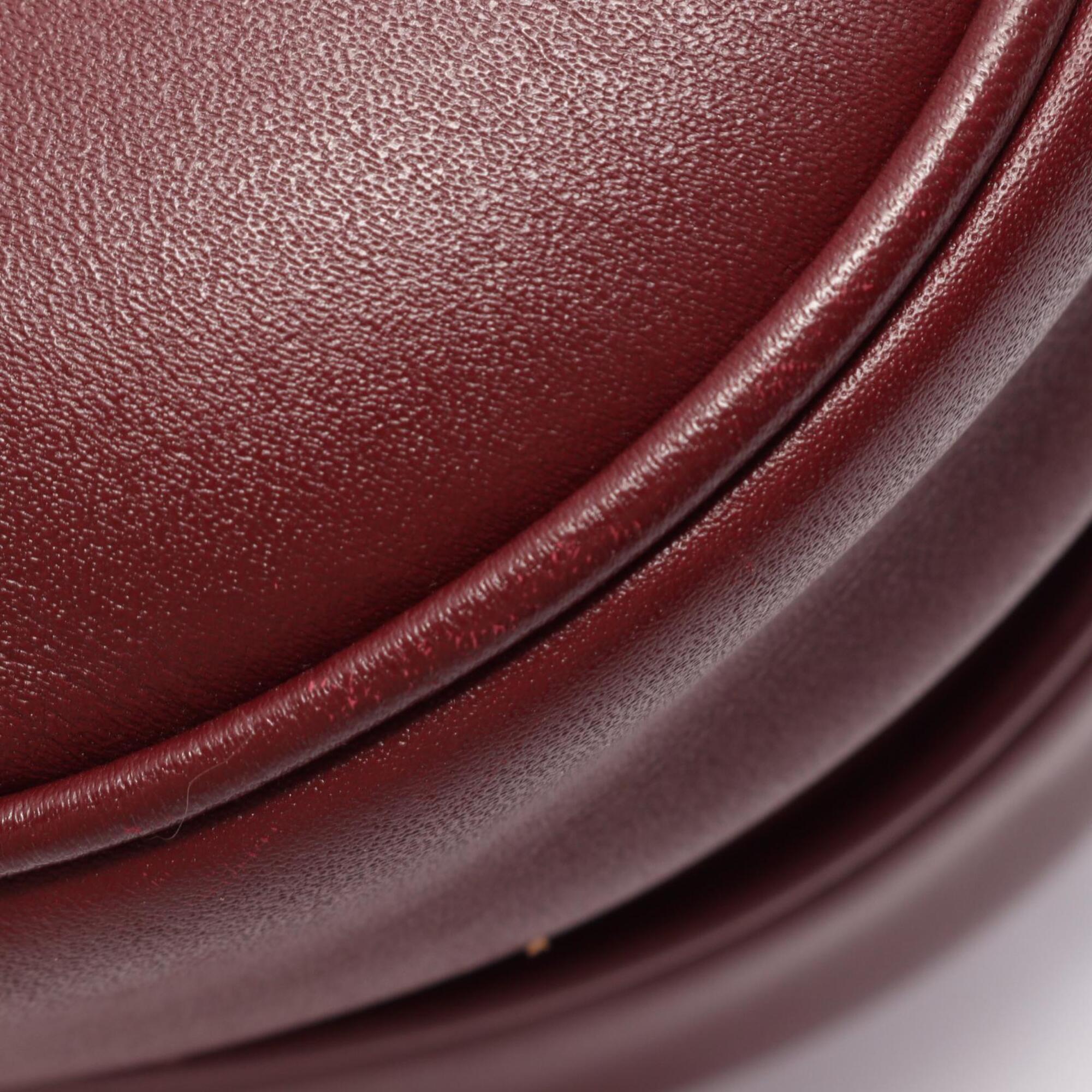 Cartier Bordeaux Leather Shoulder Bag (Pre-Owned)