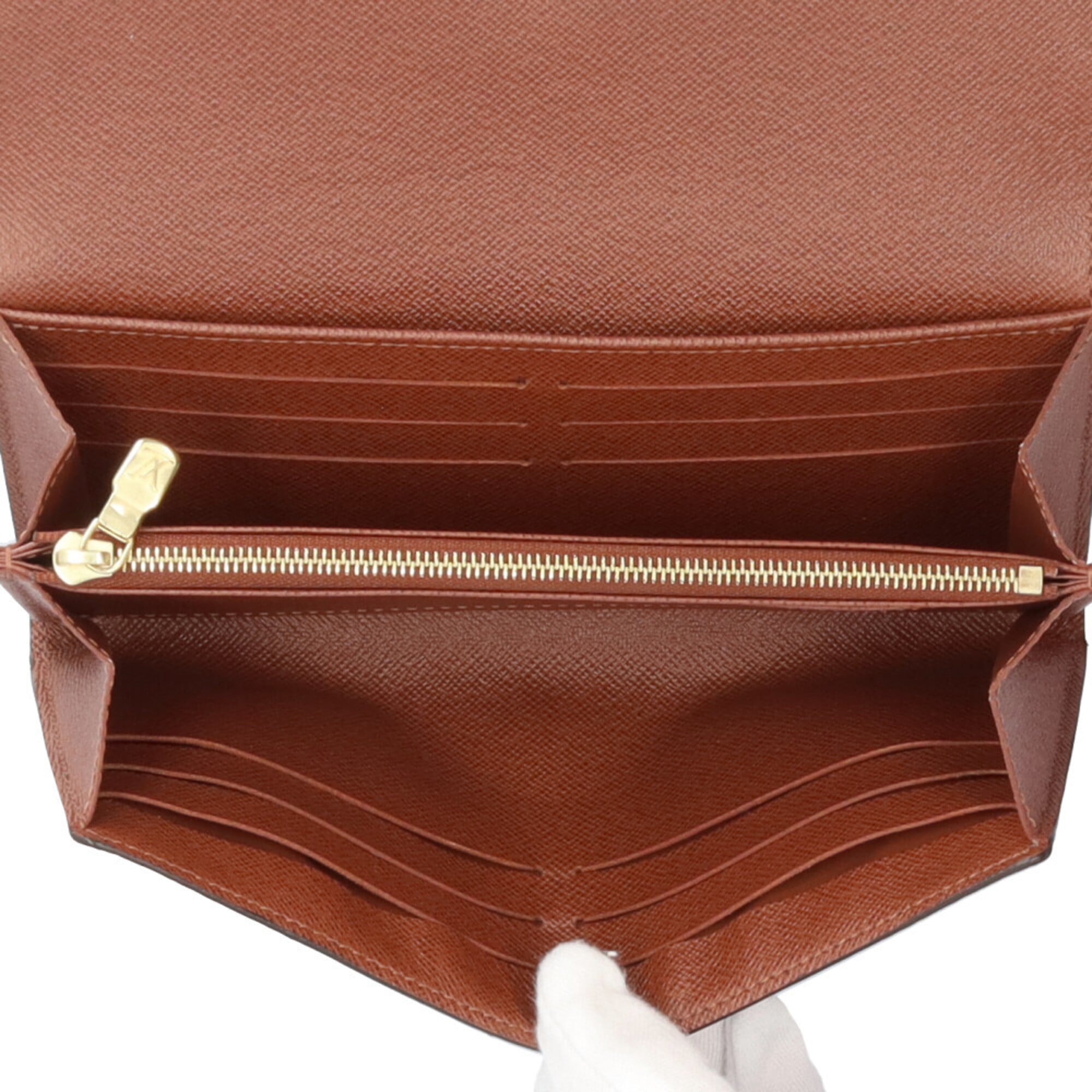 Louis Vuitton Monogram Brown Marron Monogram Canvas Long Wallet (Bi-Fold) (Pre-Owned)