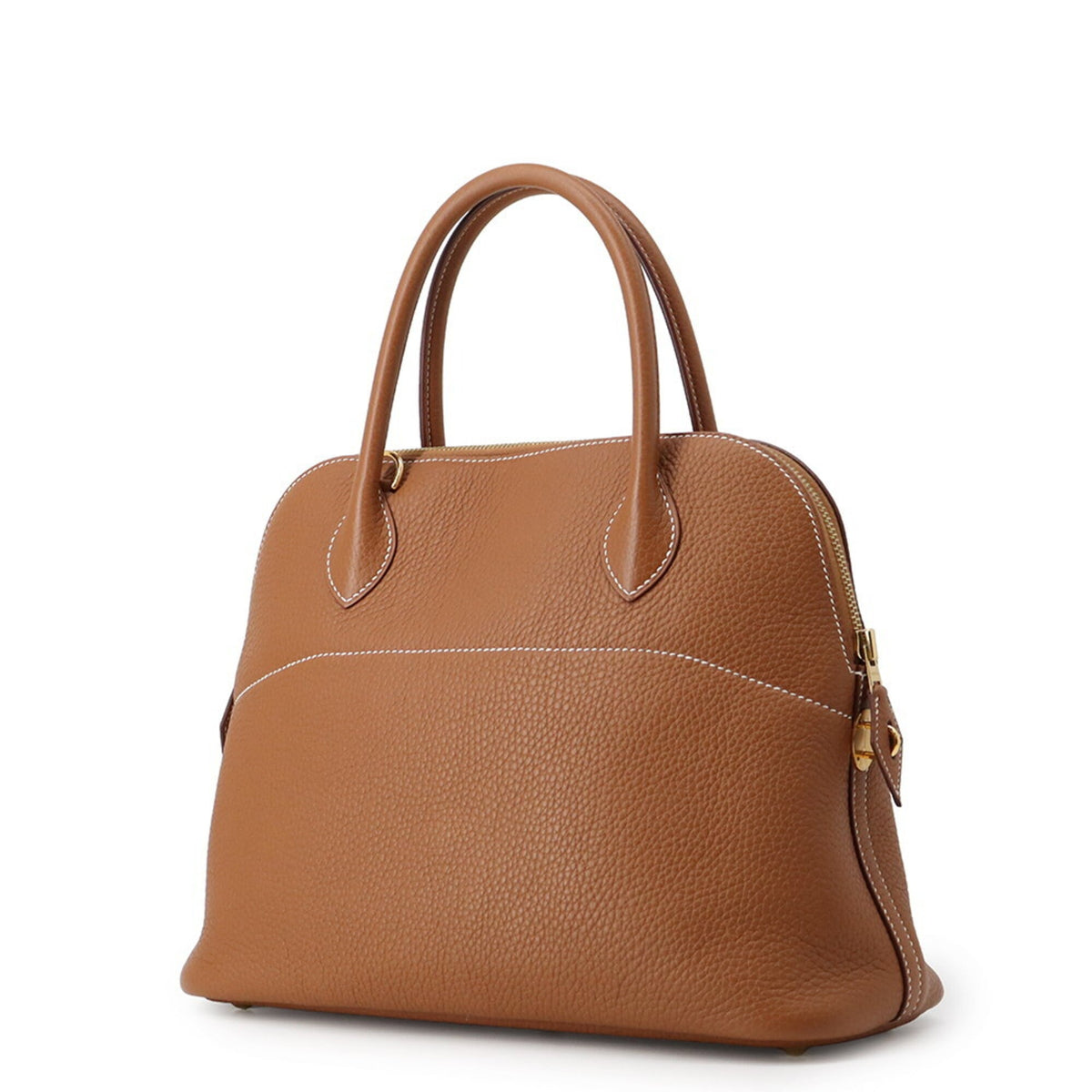 Hermes Gold Taurillon Clemence Leather Handbag Shoulder Bag (Pre-Owned)