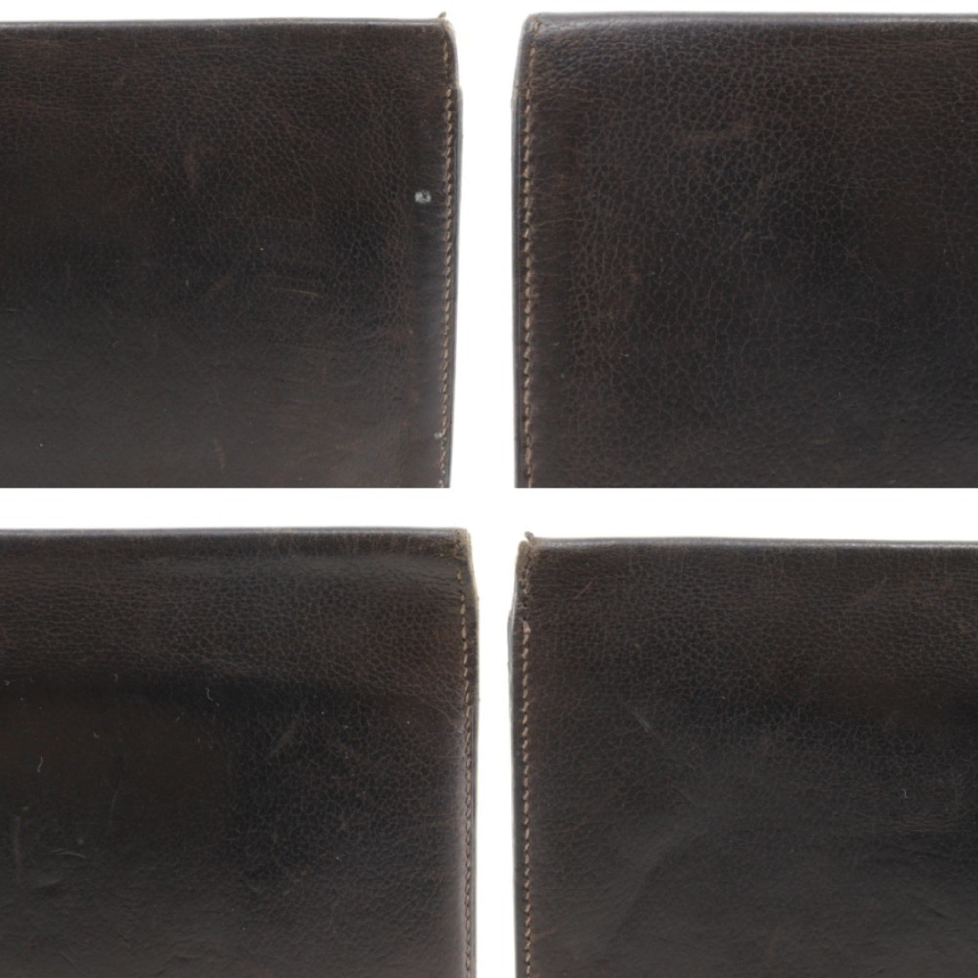 Hermes Brown Leather Bill Wallet (Bi-Fold) (Pre-Owned)