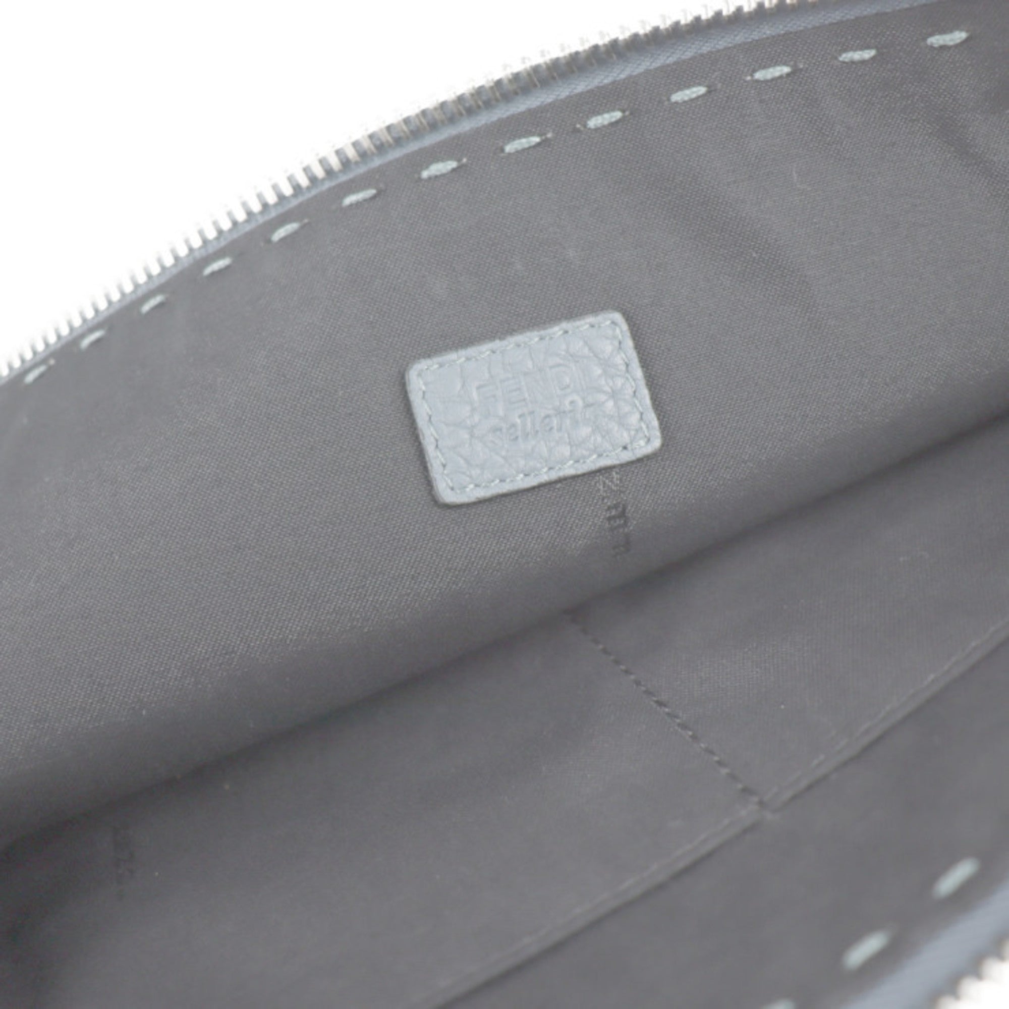 Fendi Selleria Leather Clutch Bag Handbag (Pre-Owned)