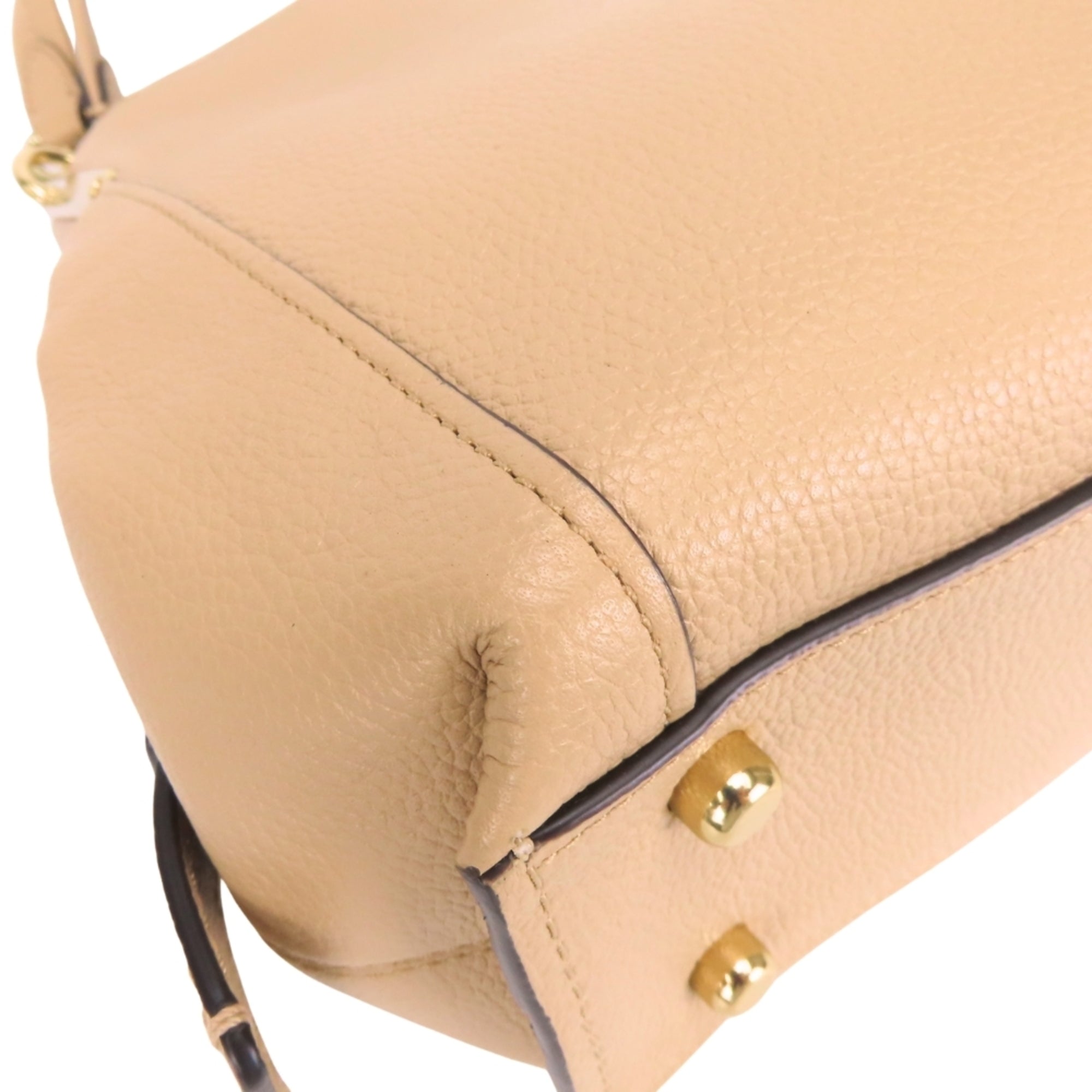 Coach Beige Leather Tote Bag (Pre-Owned)