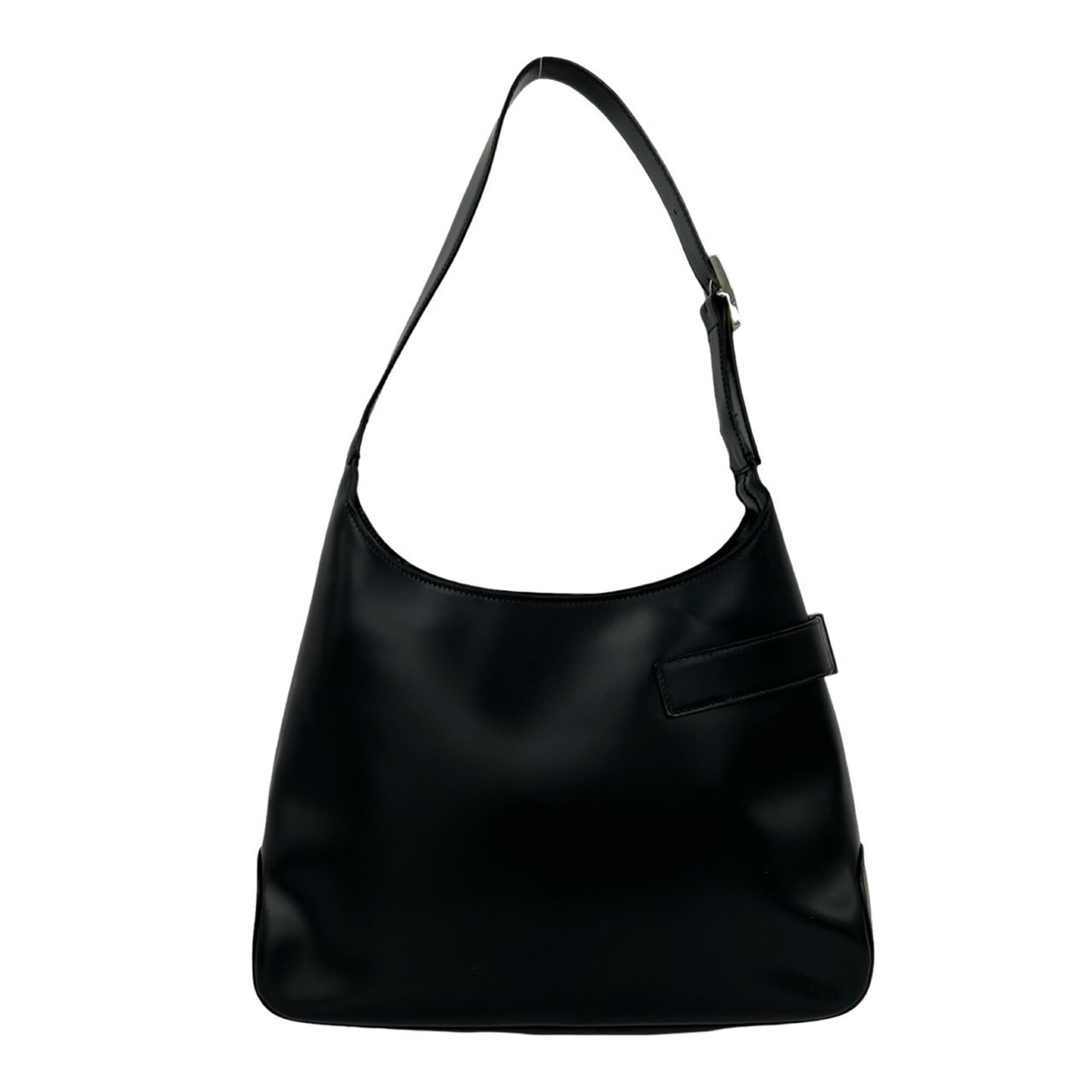 Salvatore Ferragamo Black Leather Shoulder Bag (Pre-Owned)