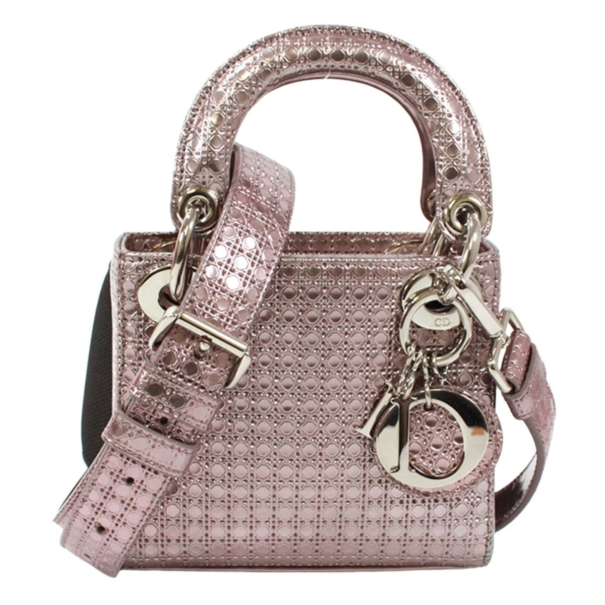 Christian Dior Metallic Pink Patent Leather Shoulder Bag (Pre-Owned)