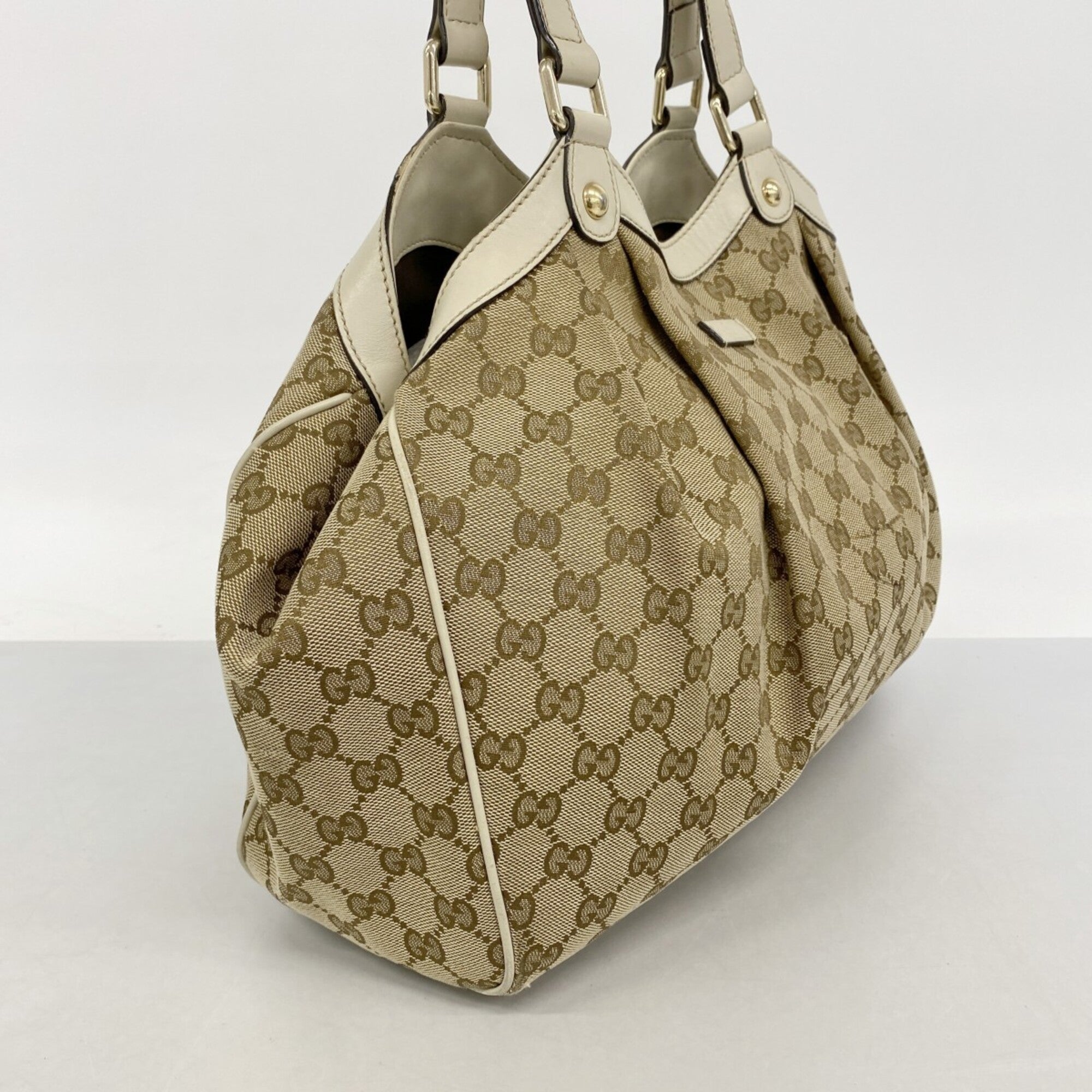 Gucci Beige Canvas Tote Bag (Pre-Owned)