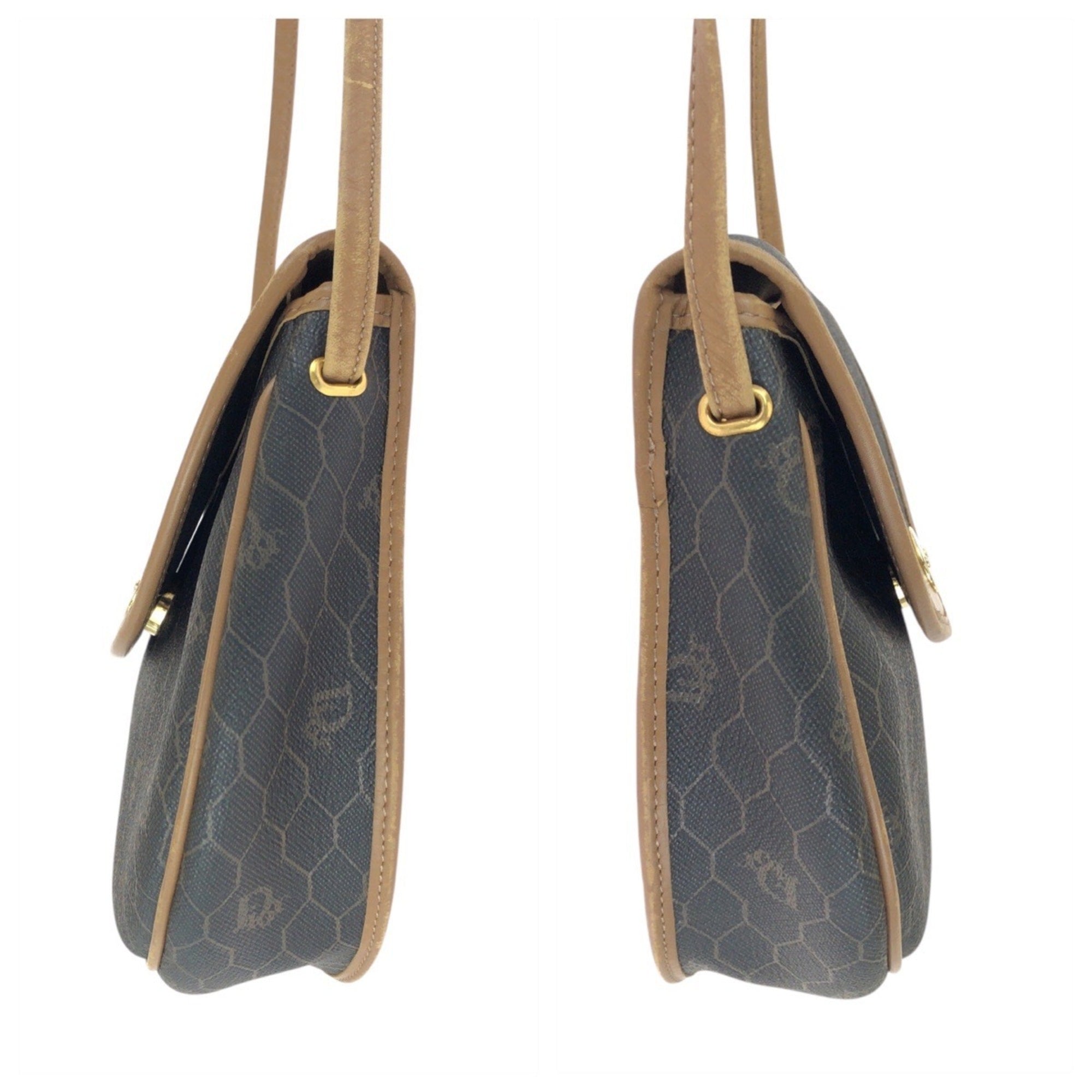 Christian Dior Beige Brown Pvc Pochette Shoulder Bag (Pre-Owned)