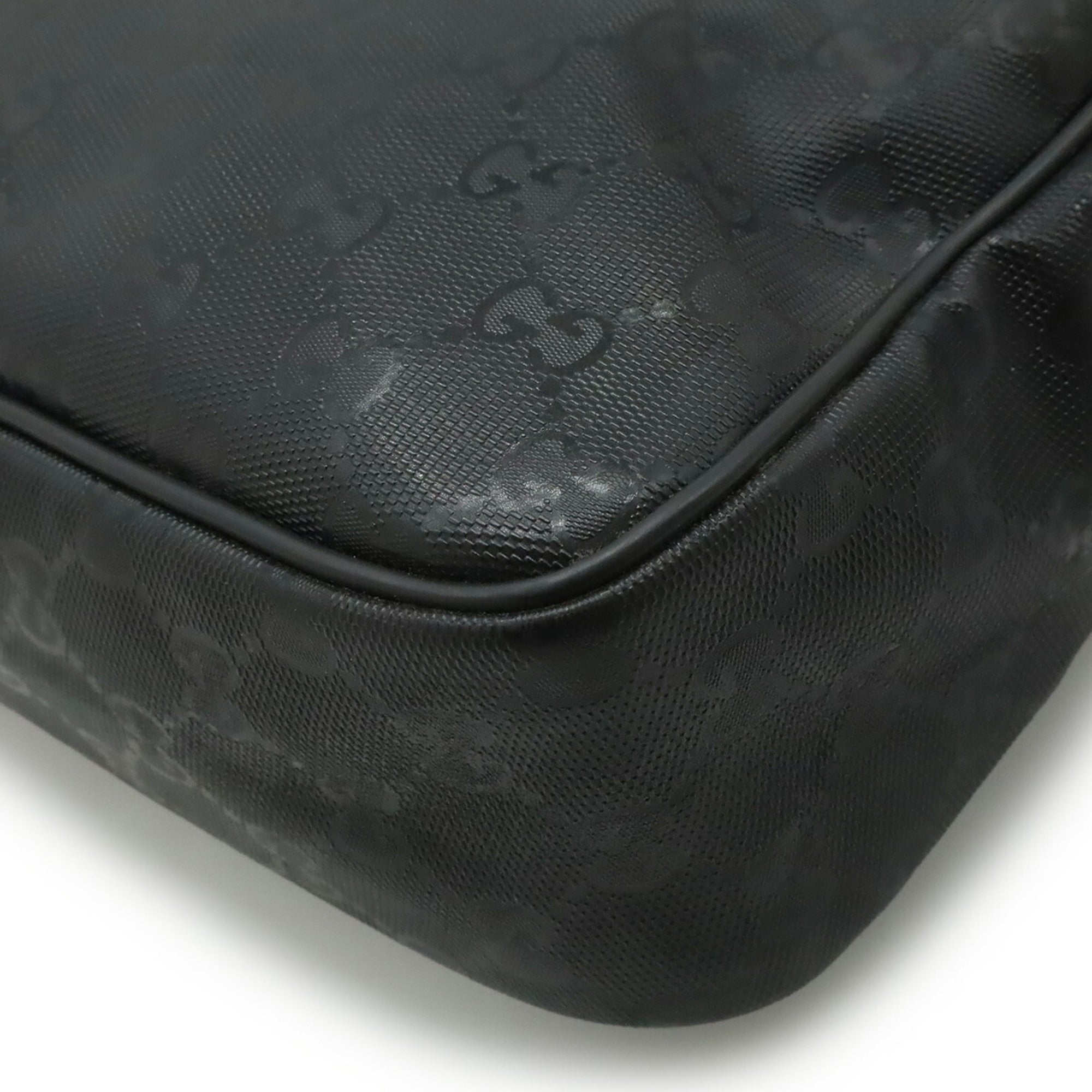 Gucci Black Gg Imprimé Pochette Shoulder Bag (Pre-Owned)