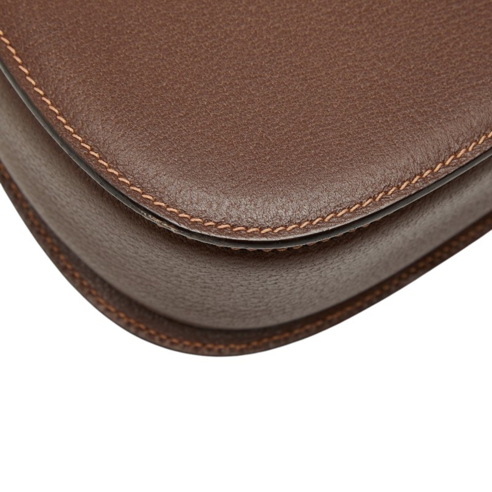 Gucci Bamboo Brown Leather Handbag (Pre-Owned)