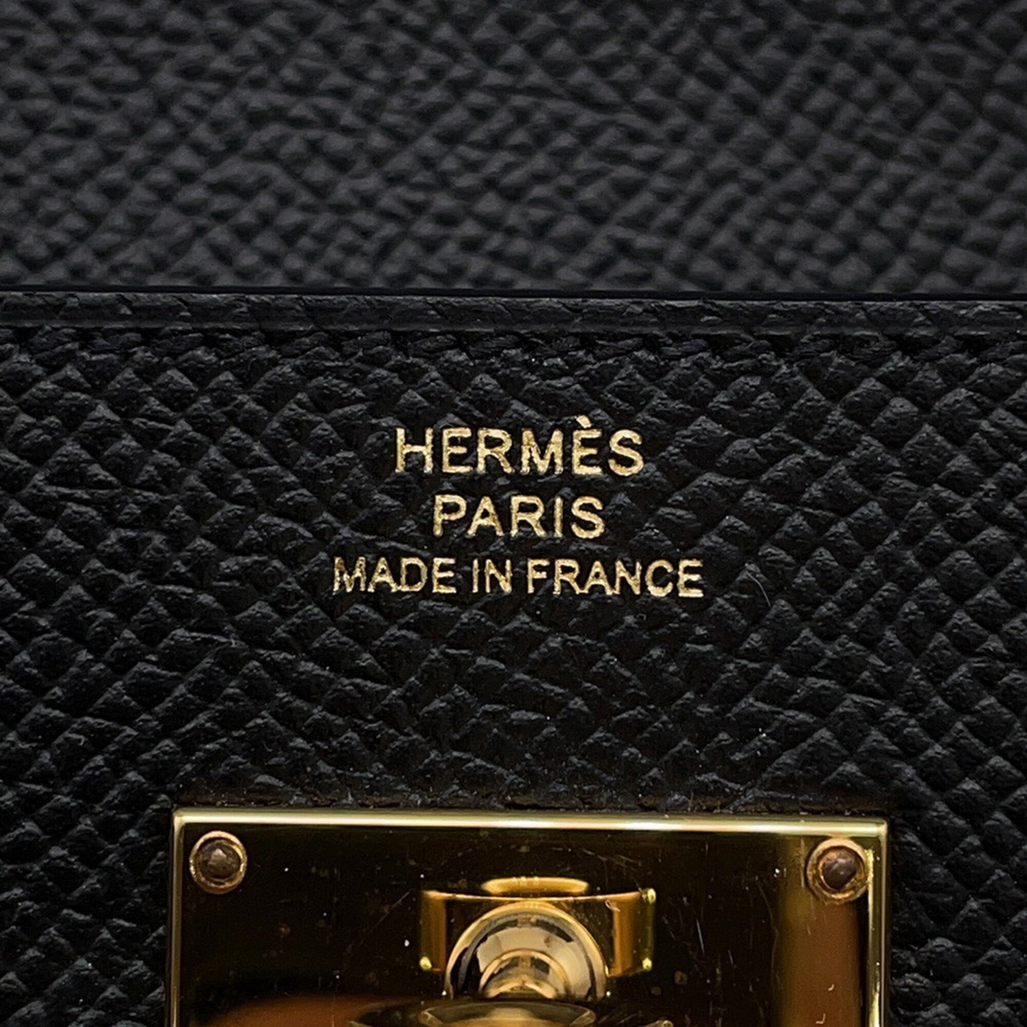 Hermes Black Epsom Leather Long Wallet (Bi-Fold) (Pre-Owned)