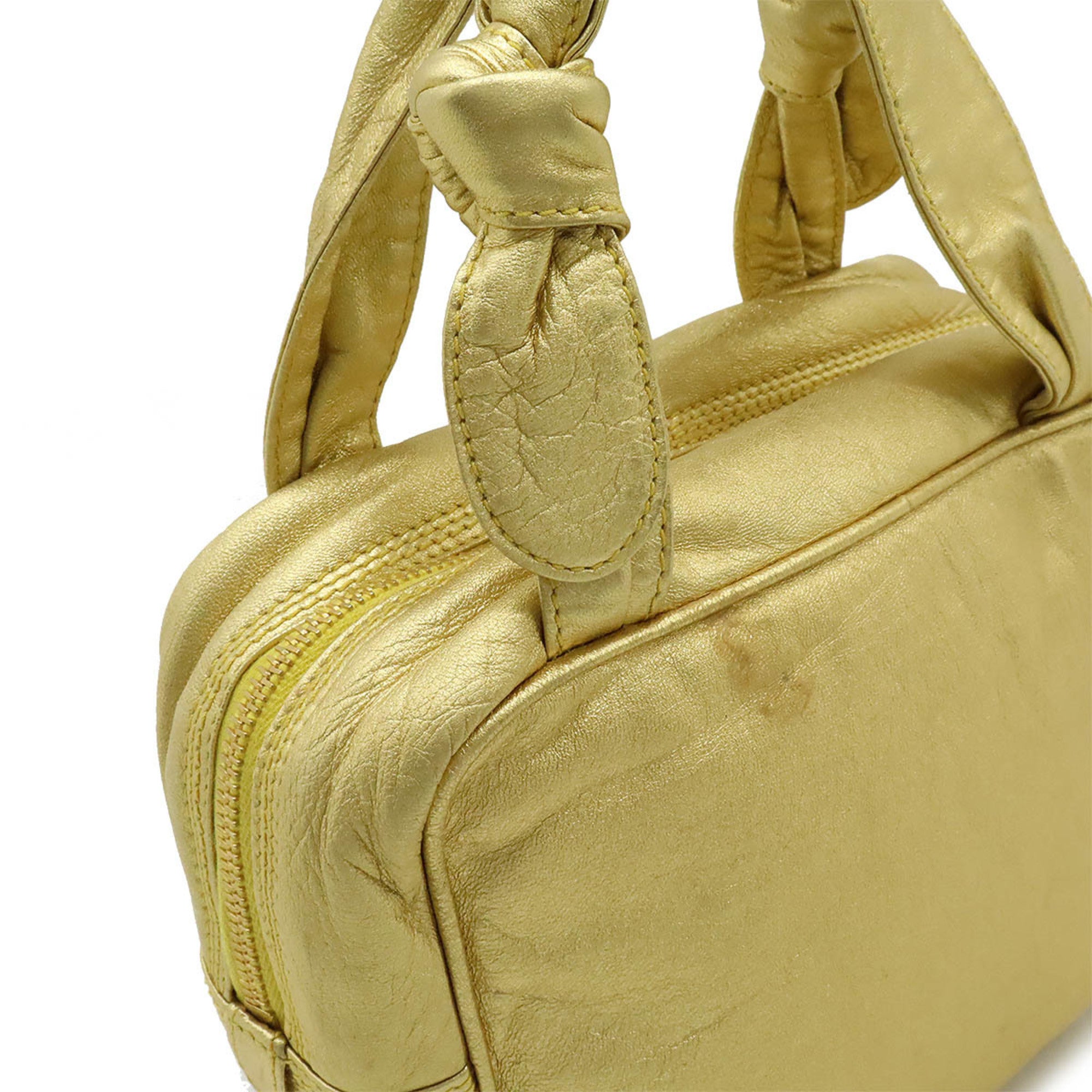 Loewe Metallic Gold Leather Handbag (Pre-Owned)