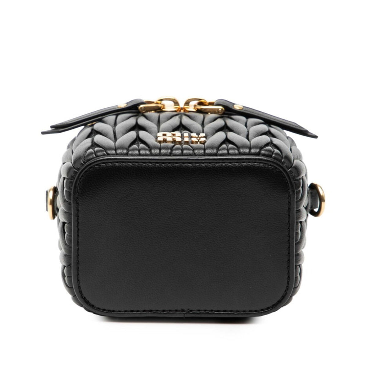 Miu Miu Matelasse Black Leather Shoulder Bag (Pre-Owned)