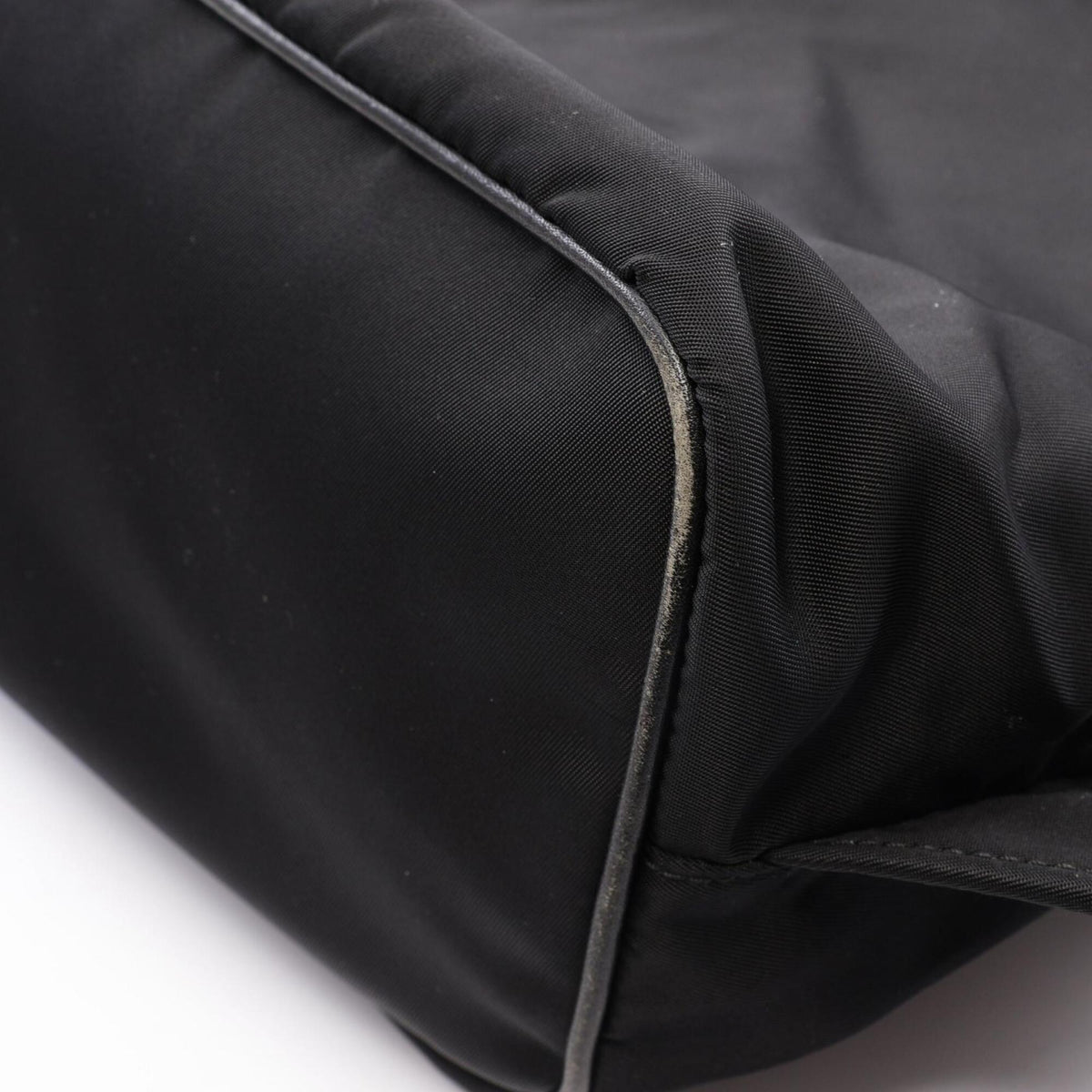 Prada Black Nylon Leather Backpack (Pre-Owned)